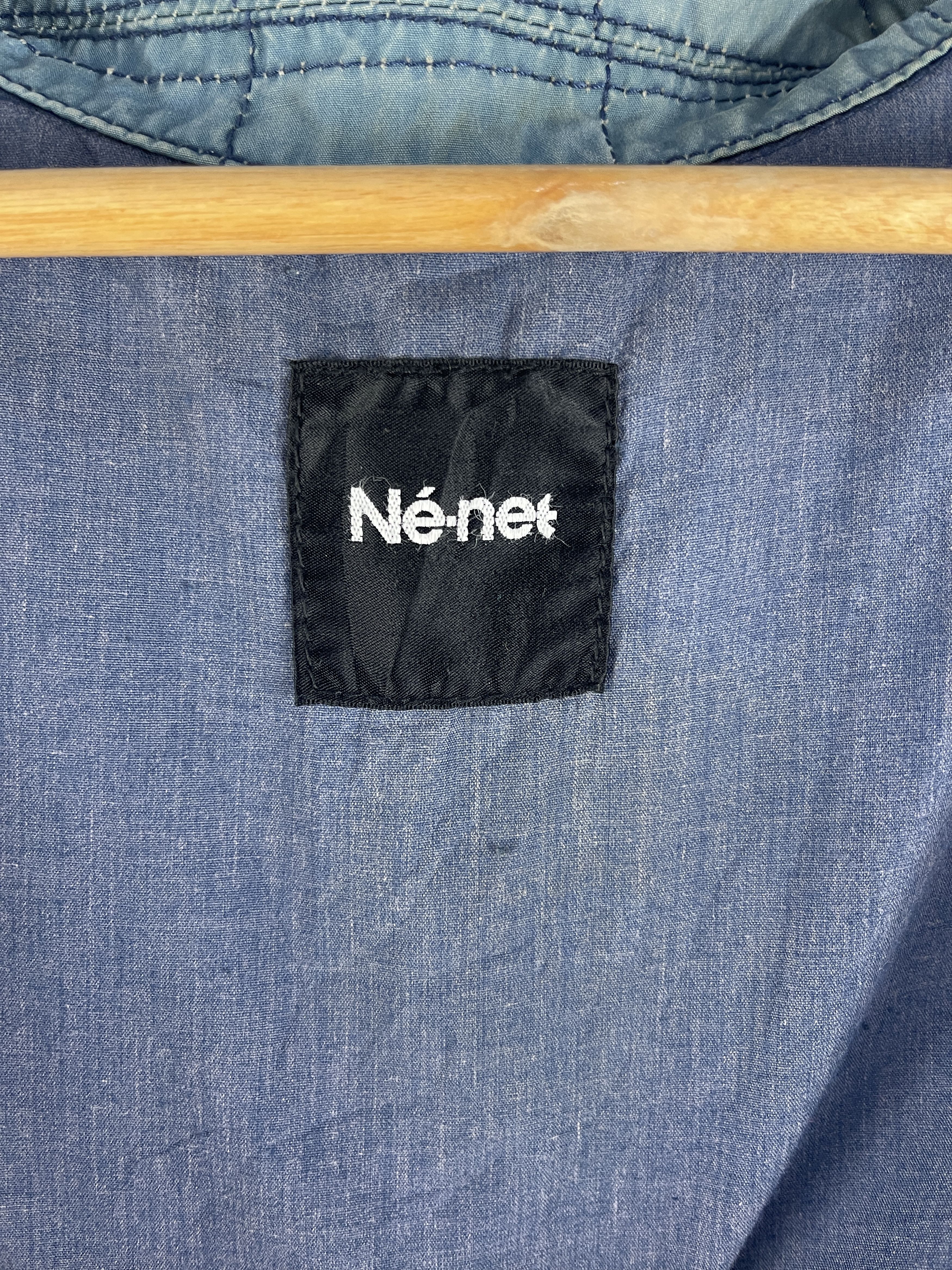 Ne-Net Ne-net Patchwork Denim Long Coat Quilted Panel Belted Back Size US S / EU 44-46 / 1 - 12 Thumbnail