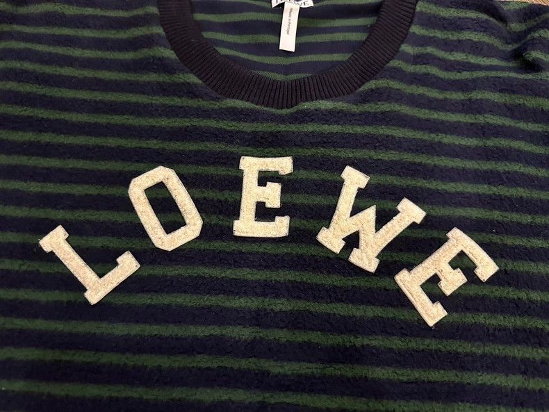 Loewe Loewe Striped Logo Fleece Sweatshirt - dmc Size US L / EU 52-54 / 3 - 1 Thumbnail