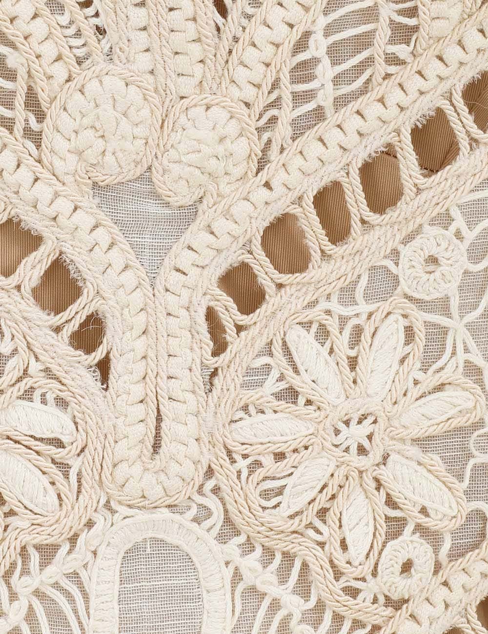Zimmermann oc11z0226 Illuminate Cornelli Mini Dress In Cream Size L / US 10 / IT 46 - 6 Thumbnail