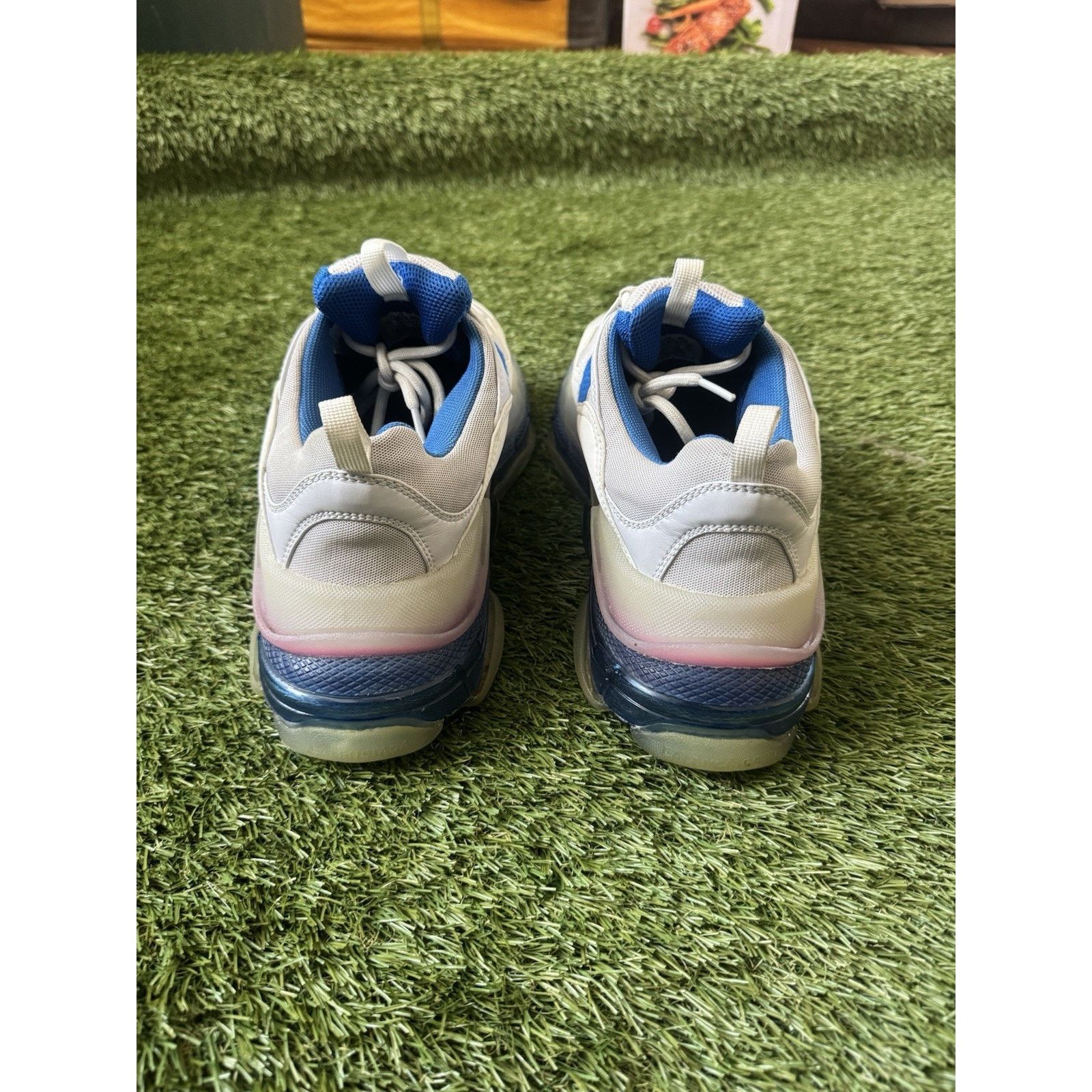 Balenciaga Balenciaga Triple S Sneaker White Blue FLAW AS SHOWN Size US 10 / EU 43 - 3 Thumbnail