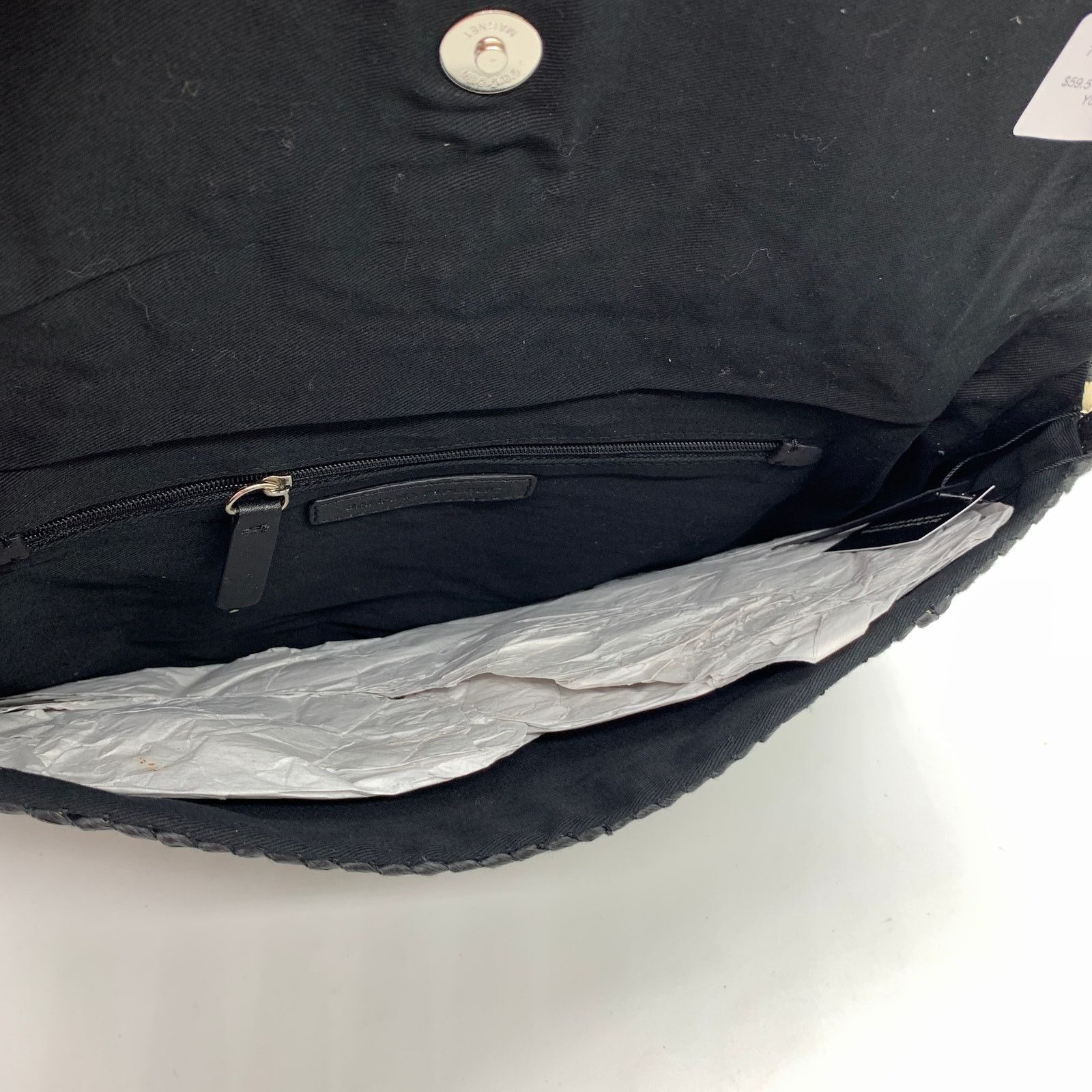 Banana Republic Banana Republic Black Straw Crossbody Purse Womens Medium Size ONE SIZE - 4 Thumbnail