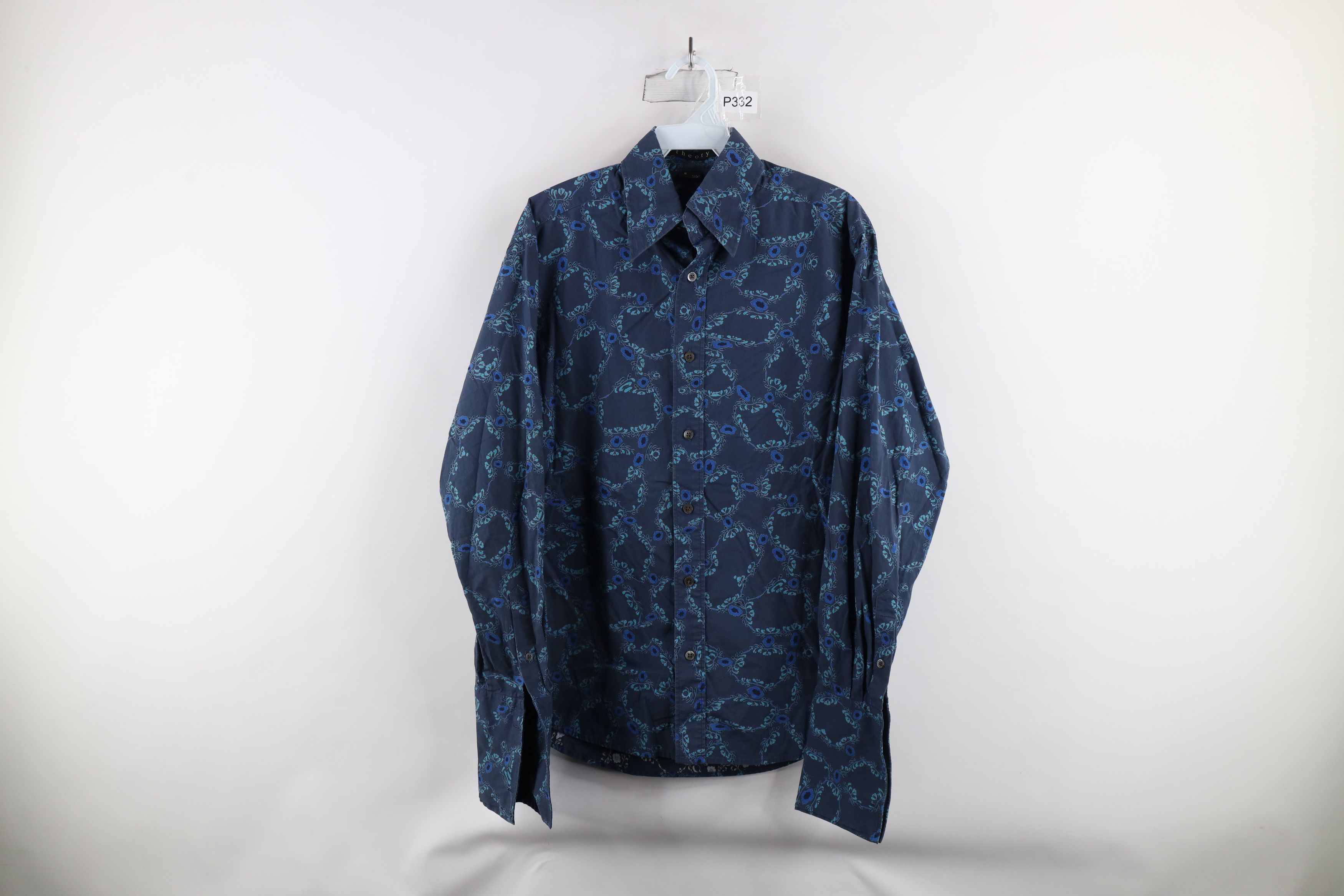 Theory × Vintage Theory Andrew Flower All Over Print French Cuff Button Shirt Size US S / EU 44-46 / 1 - 1 Thumbnail
