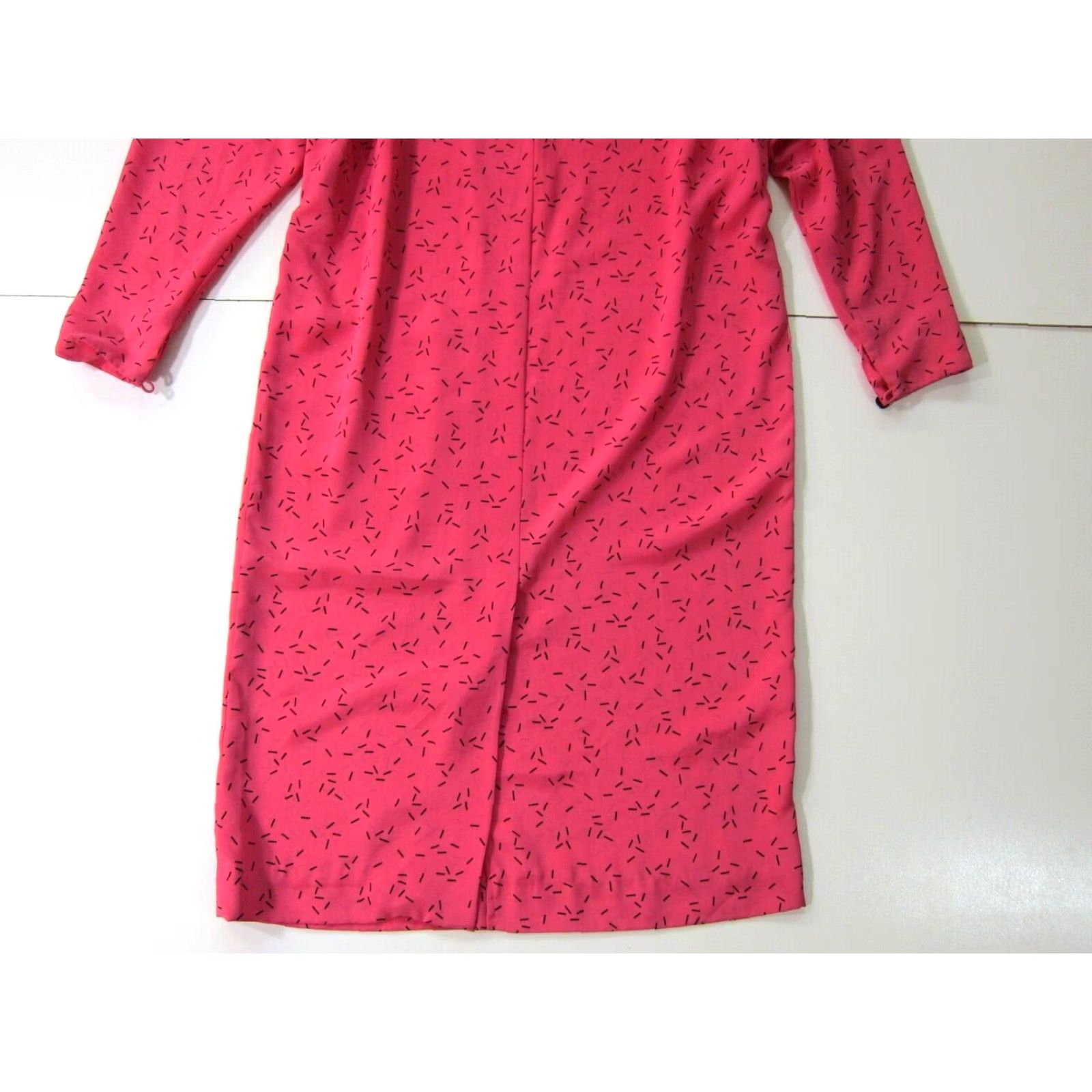 Liz Claiborne VINTAGE Liz Claiborne Pink Black Retro Long Sleeve High Neck Tunic Shift Dress 6P Size M / US 6-8 / IT 42-44 - 7 Thumbnail