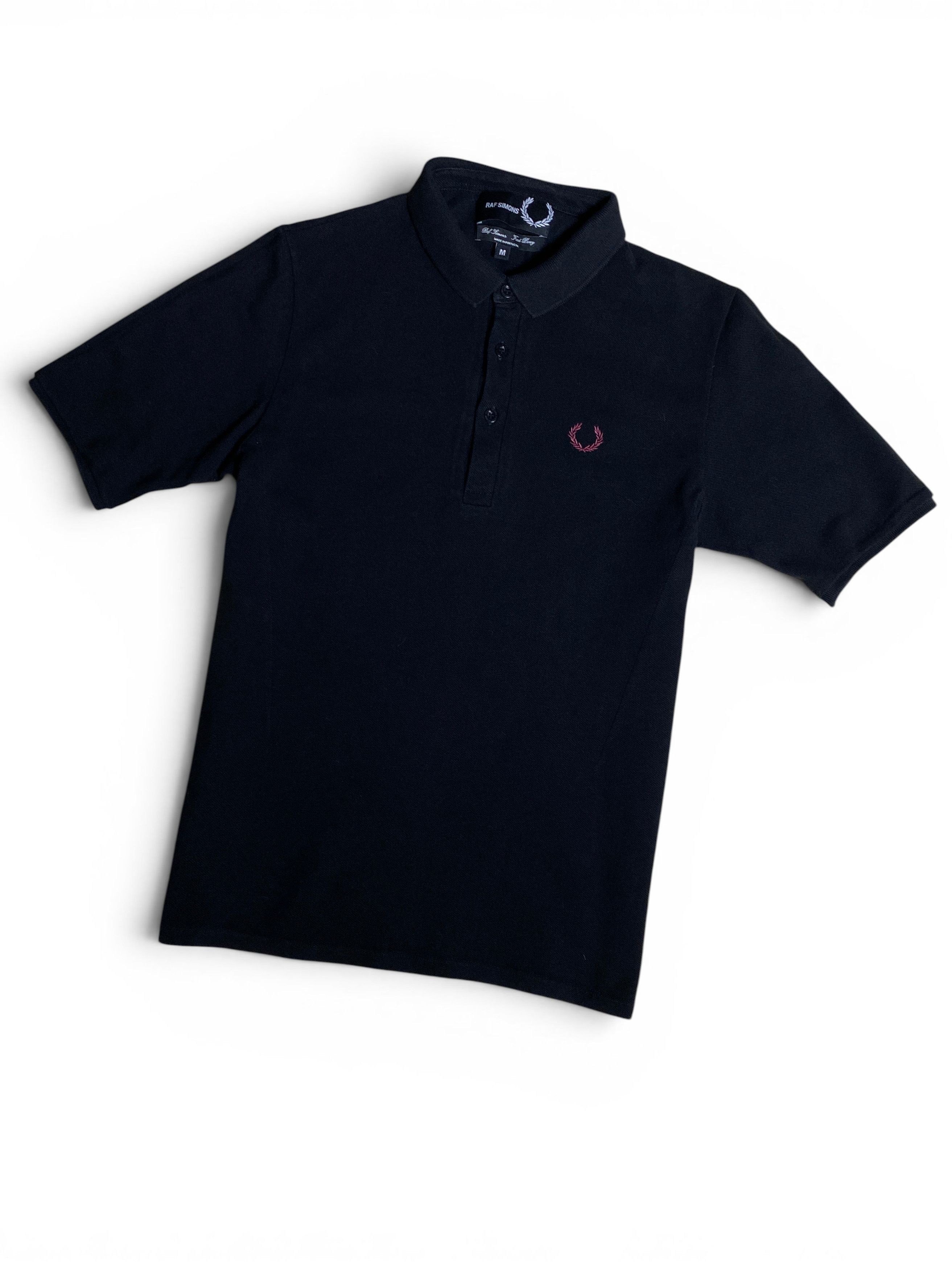 Raf Simons Raf Simons x Fred Perry Black Polo Shirt Embroidered Logo Size US M / EU 48-50 / 2 - 2 Thumbnail
