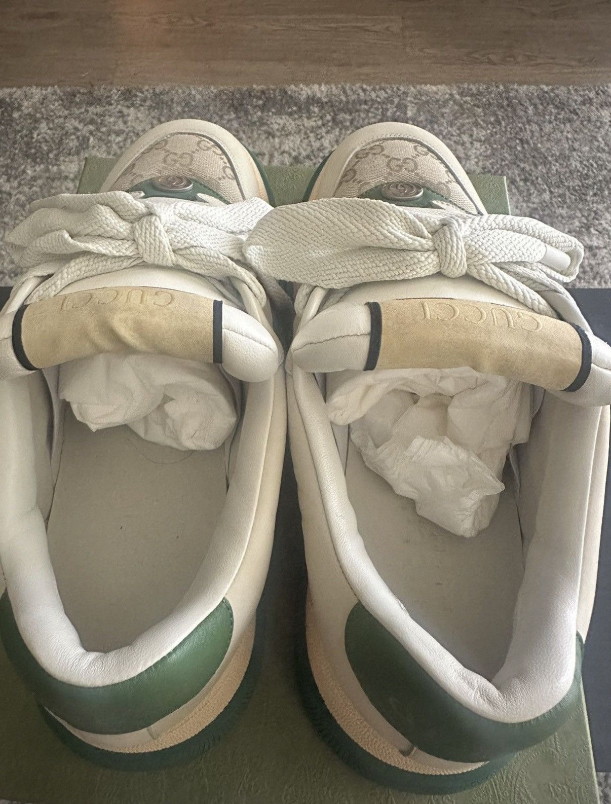 Gucci Gucci Mens Leather Screener Sneakers Size US 11.5 / EU 44-45 - 8 Thumbnail