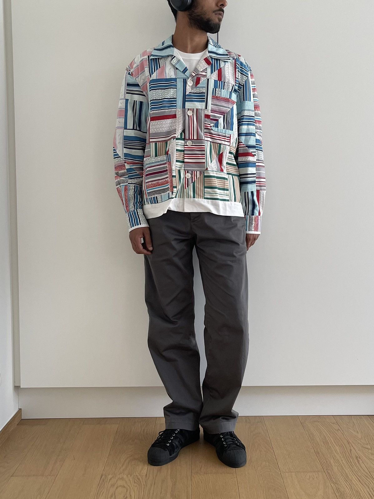 Bode Bode Patchwork Oxford Long Sleeves Shirt Size US S / EU 44-46 / 1 - 1 Thumbnail
