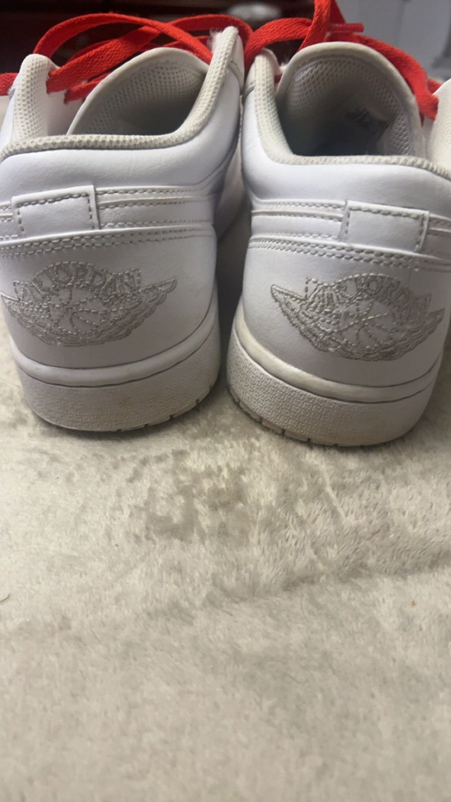 Jordan Brand Jordan 1 Lows Triple White Size US 10 / EU 43 - 4 Thumbnail