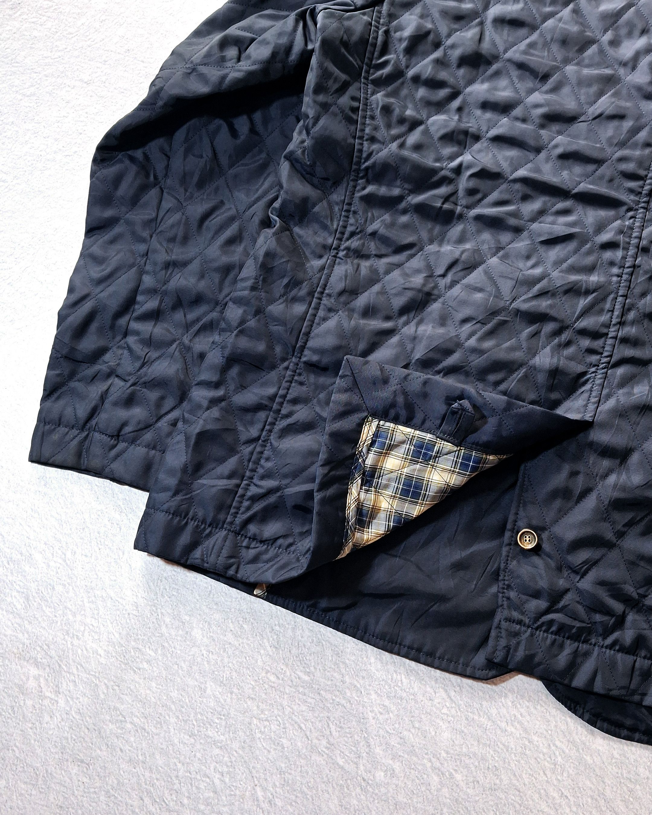 Vintage SERGE BLACO QUILTED JACKET WITH BROWN SUEDE ELBOW PATCHES Size US XL / EU 56 / 4 - 16 Thumbnail