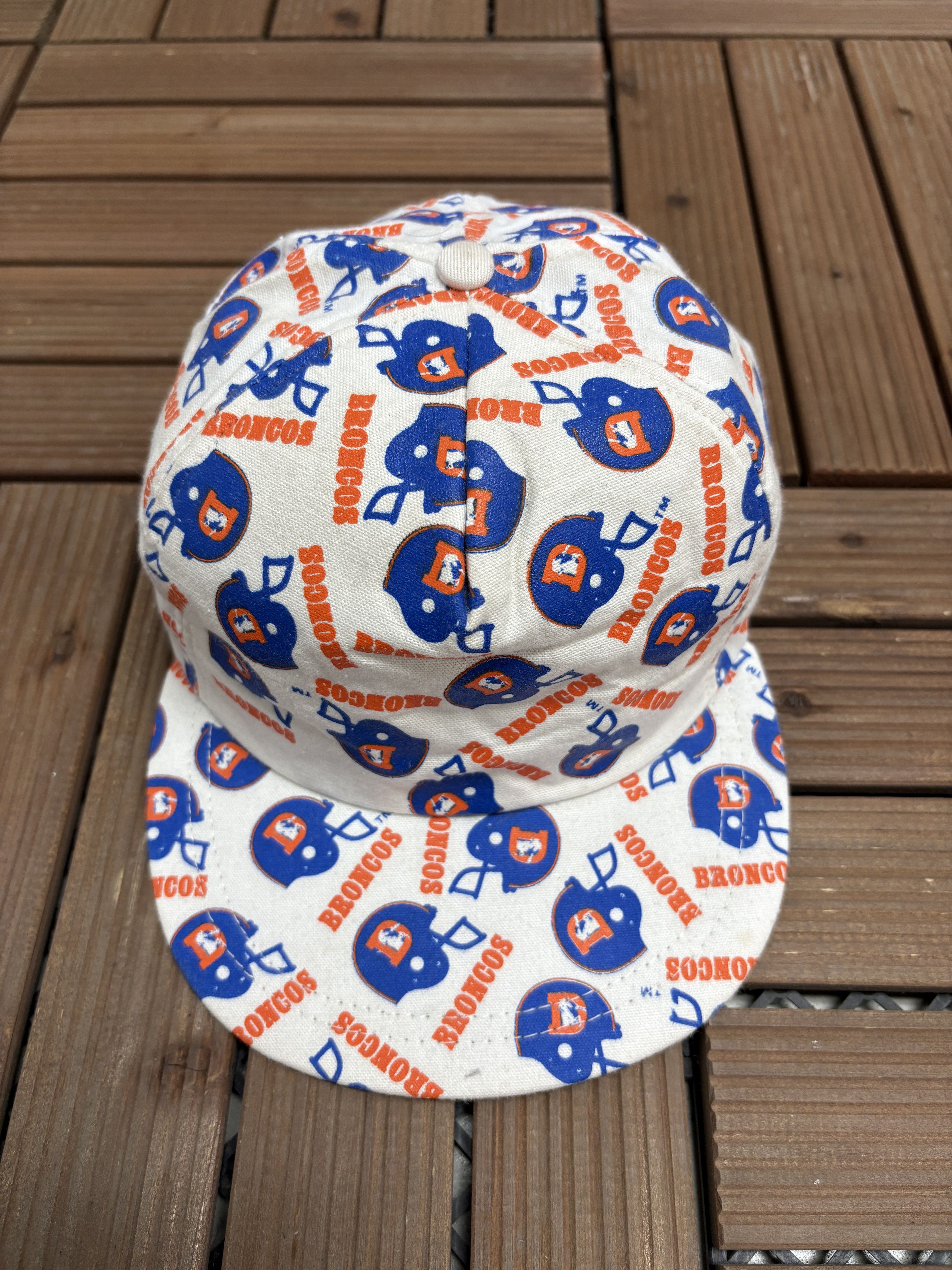 Vintage Denver Broncos Helmet AOP Vintage White Snap BackHat Size ONE SIZE - 2 Thumbnail