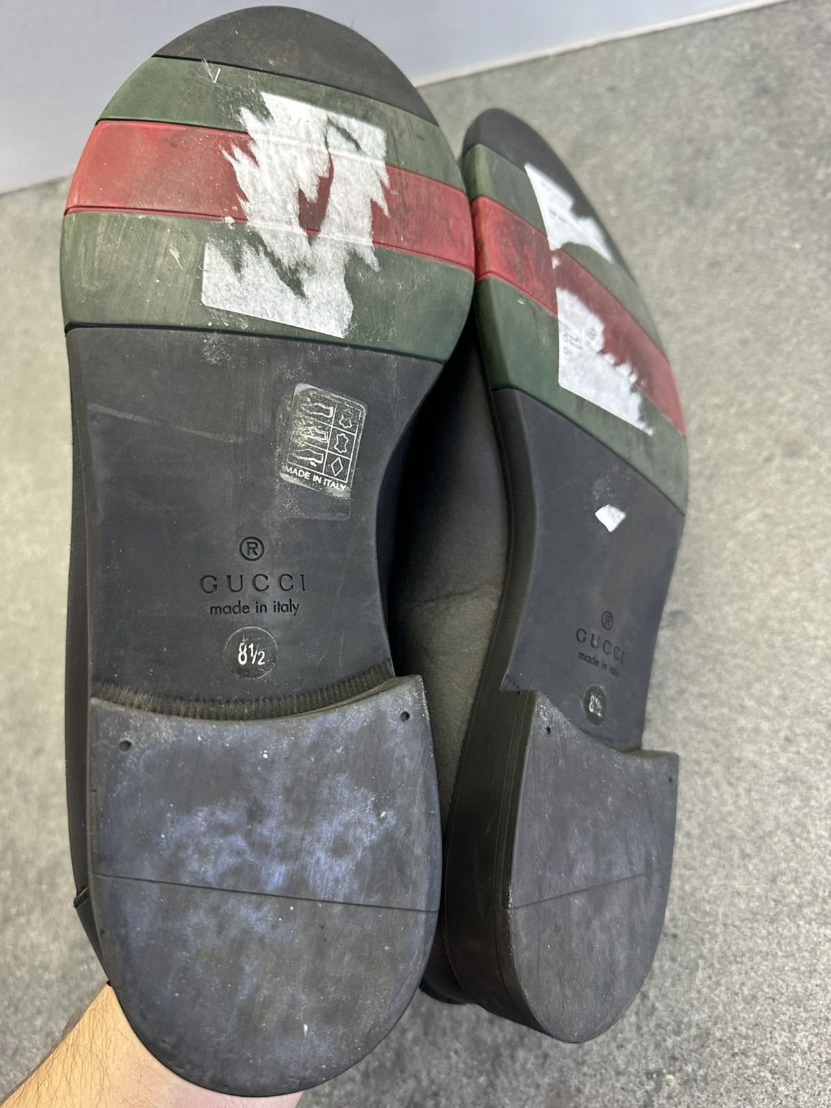 Gucci Mens GUCCI 295117 Web Sole Leather Coin Loafer 8.5 42.5 Size US 8.5 / EU 41-42 - 9 Thumbnail