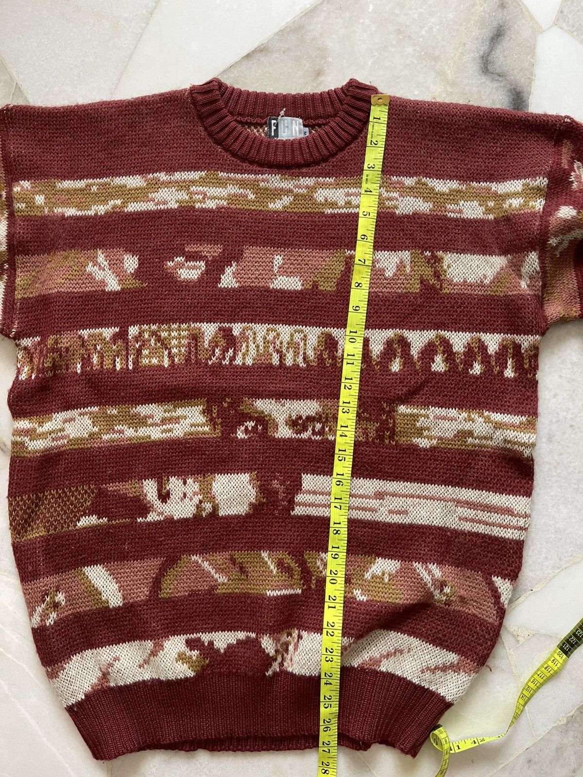 Kansai Yamamoto 90s Kansai Yamamoto Face Motive Wool Knitwear 96 Size US L / EU 52-54 / 3 - 11 Thumbnail