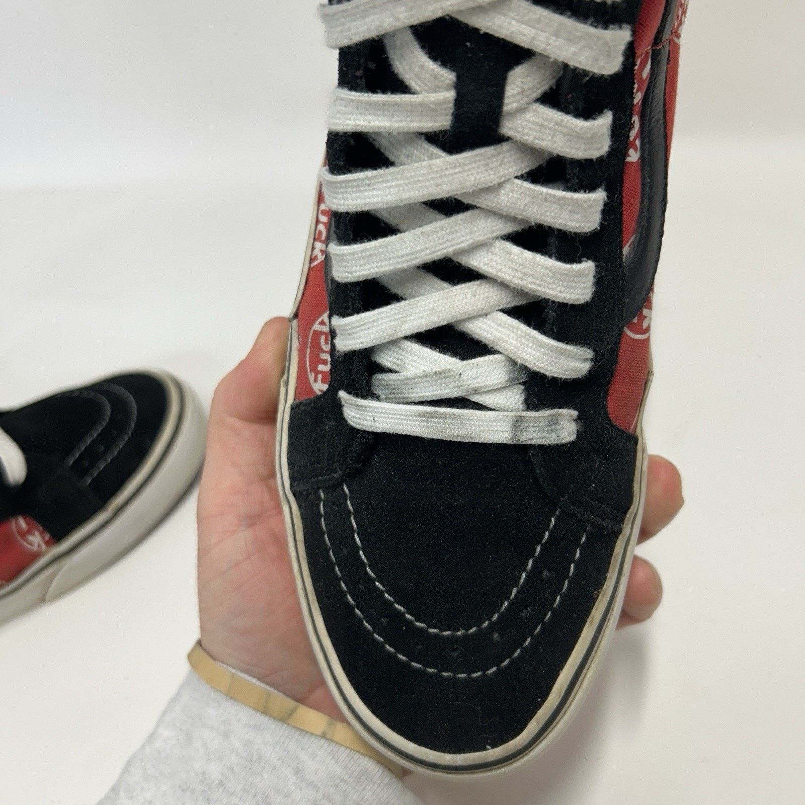 Vans VANS x Supreme SK8-Hi F*ck Em “Red Black” Size US 8.5 / EU 41-42 - 8 Thumbnail