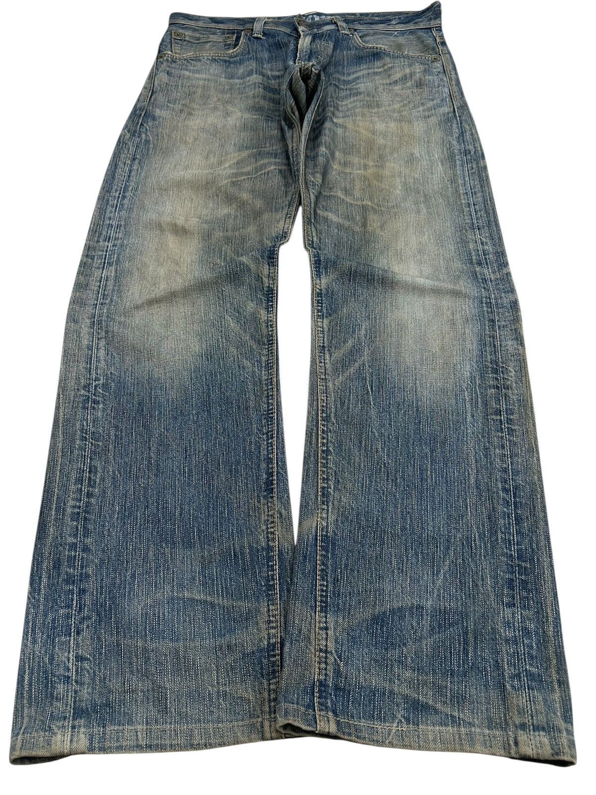 Vintage Edwin 503 Blue Trip Mud Washed Distressed