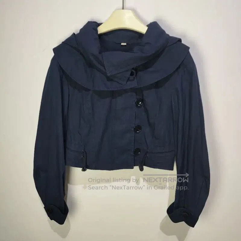 Burberry Burberry Women's S Navy Blue Cotton Jacket. Size S / US 4 / IT 40 - 1 Thumbnail