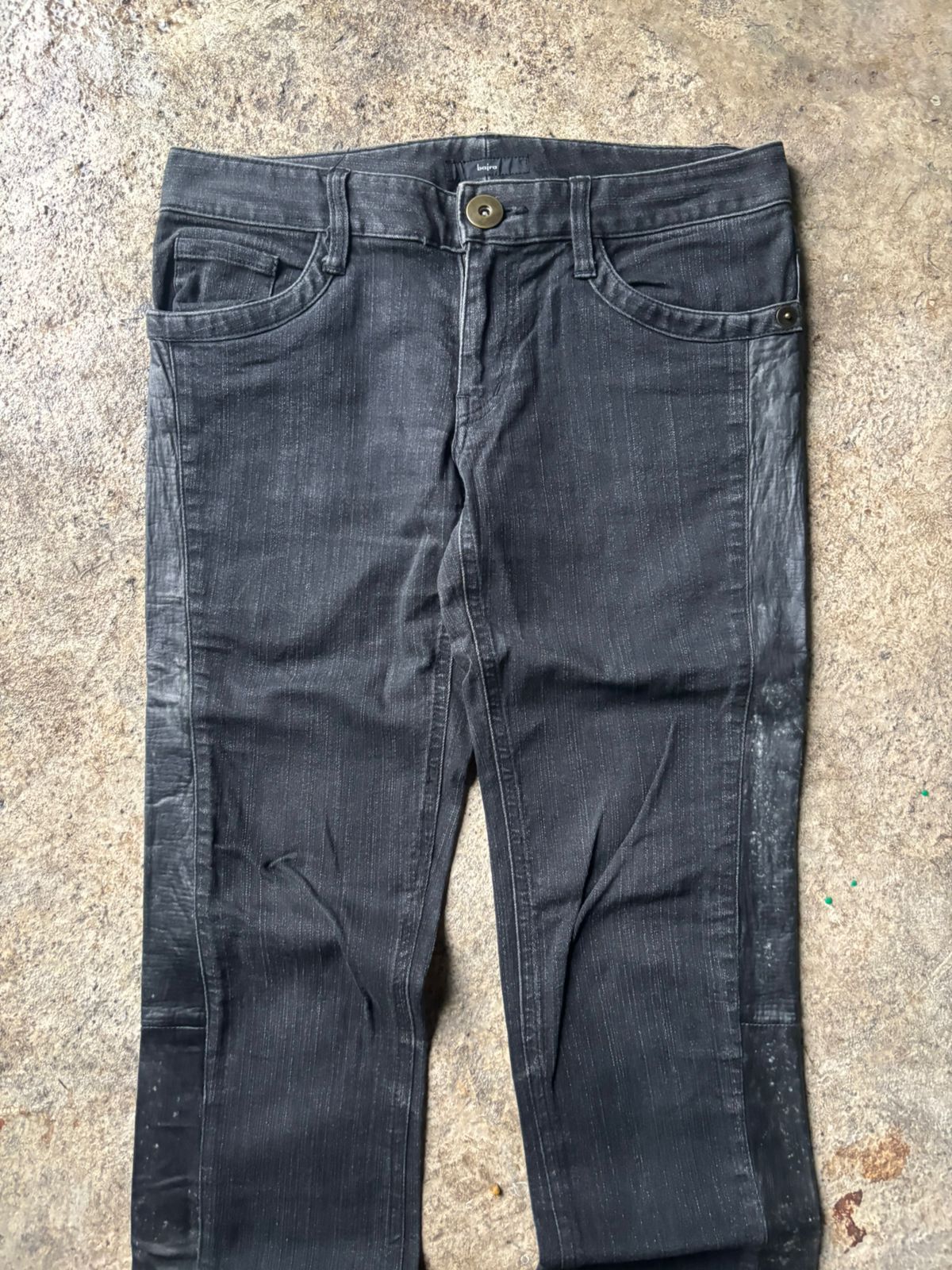 Japanese Brand 2000s Bajra Elastane Cow Skin Hybrid Jeans Size US 28 / EU 44 - 2 Thumbnail
