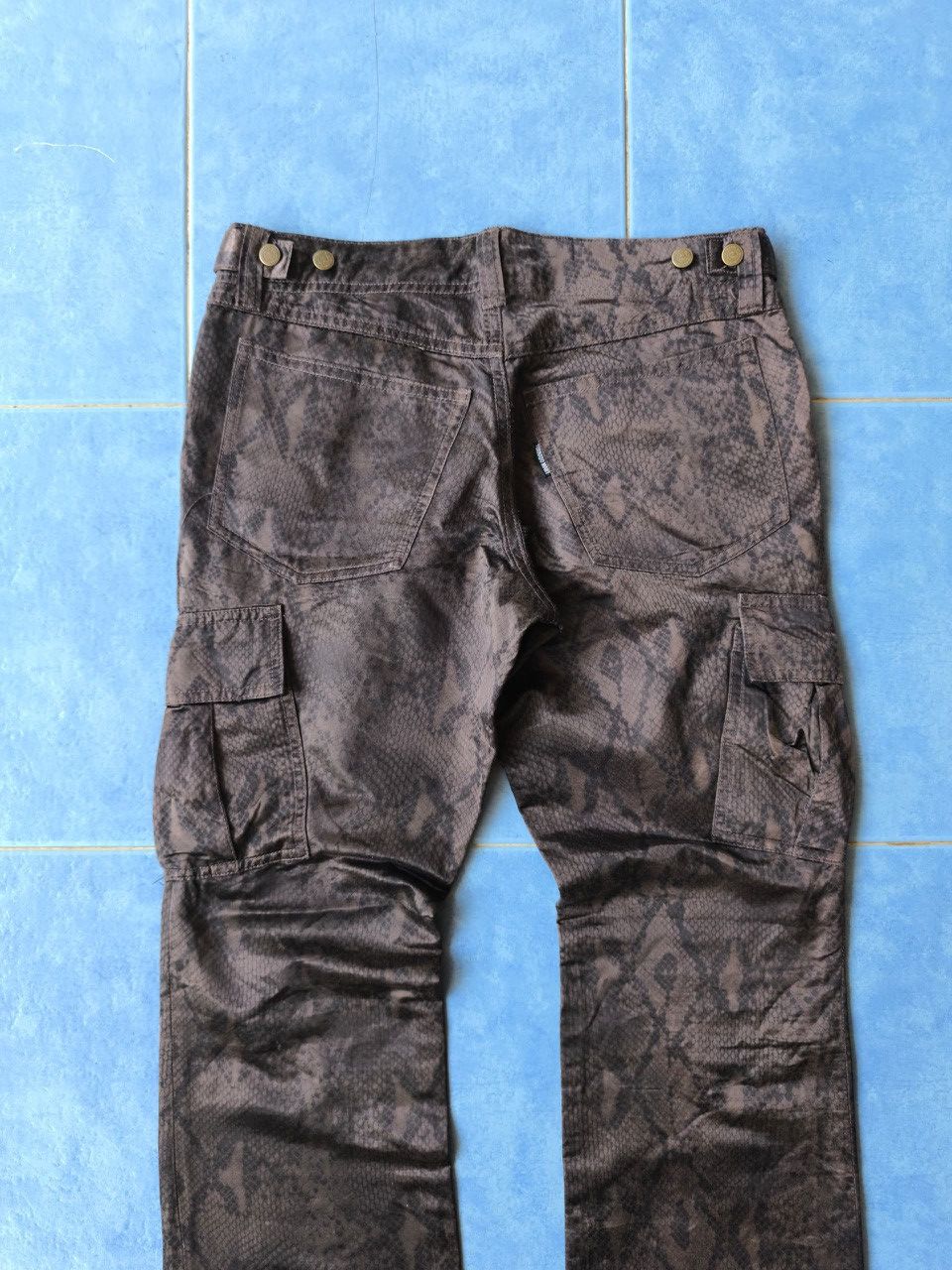If Six Was Nine Tornado Mart Snake Skin Pattern Cargo Pants Size US 29 - 5 Thumbnail