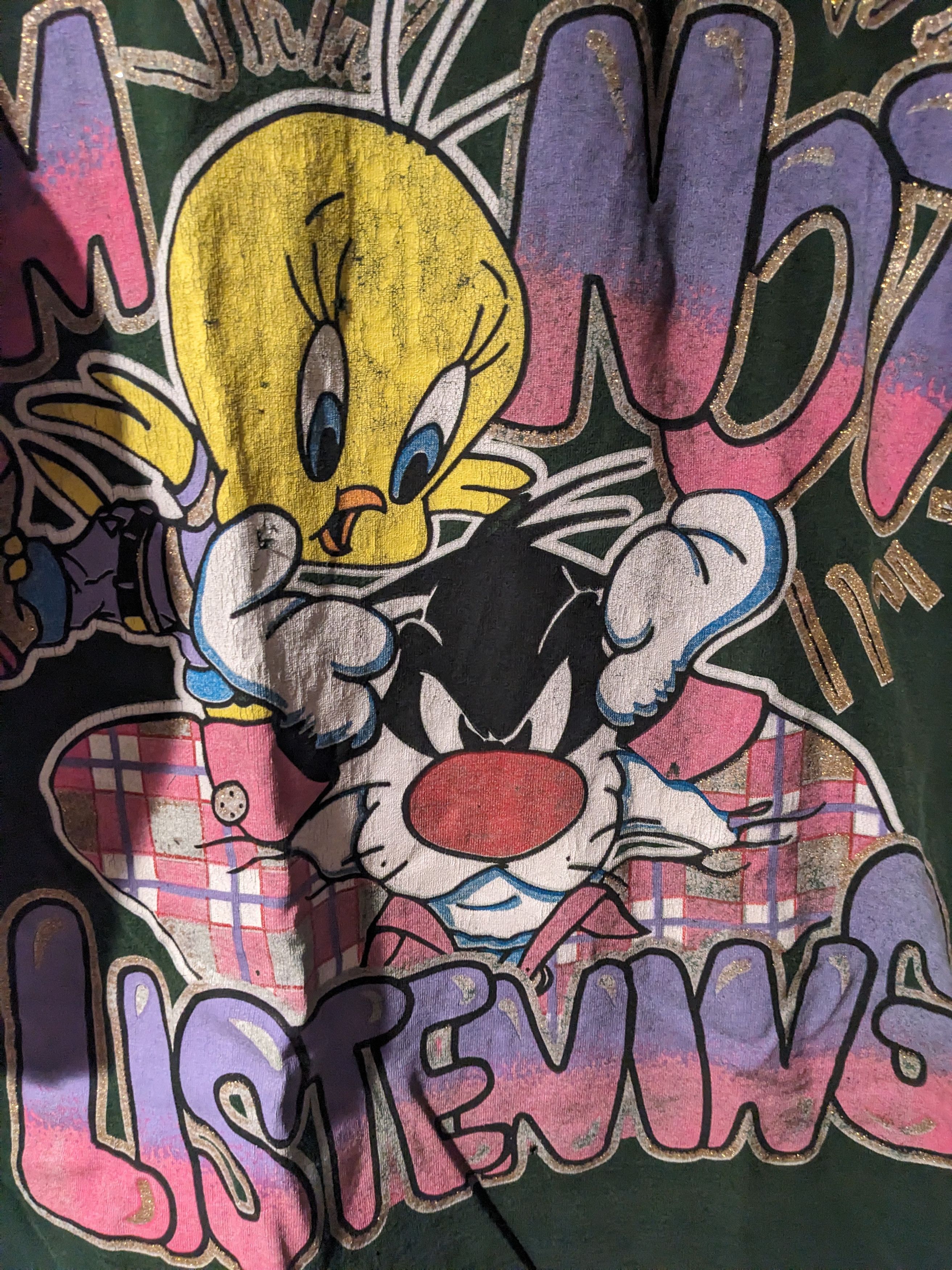 Cartoon Network × Vintage Vintage 90s Looney Tunes Sylvestre Tweety 3/4 Long-Sleeve Size US L / EU 52-54 / 3 - 2 Thumbnail