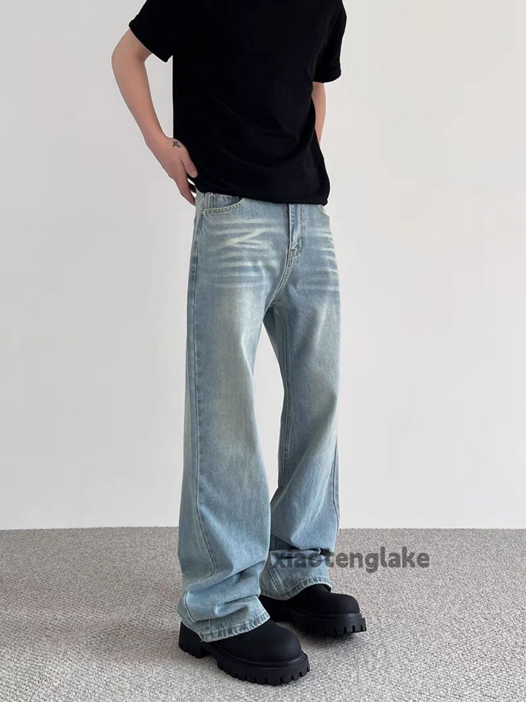 Jean × Vintage washed faded outdoor sports utility work baggy yuppie jeans Size US 34 / EU 50 - 3 Thumbnail