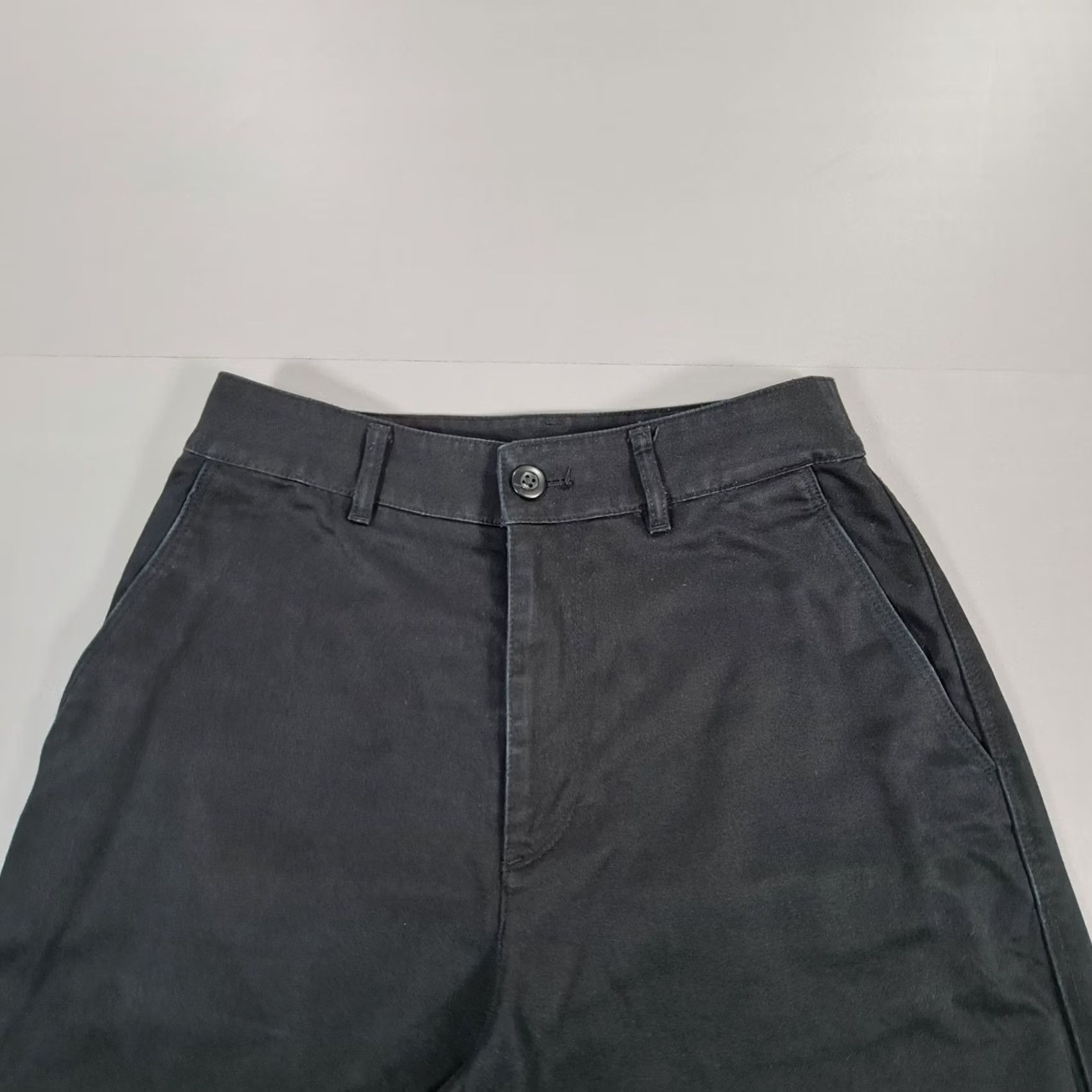 Uniqlo VINTAGE Uniqlo Womens Trousers Black W24 L24 Wide Leg Chino Pants High Rise Size 42" / US 20 - 2 Thumbnail