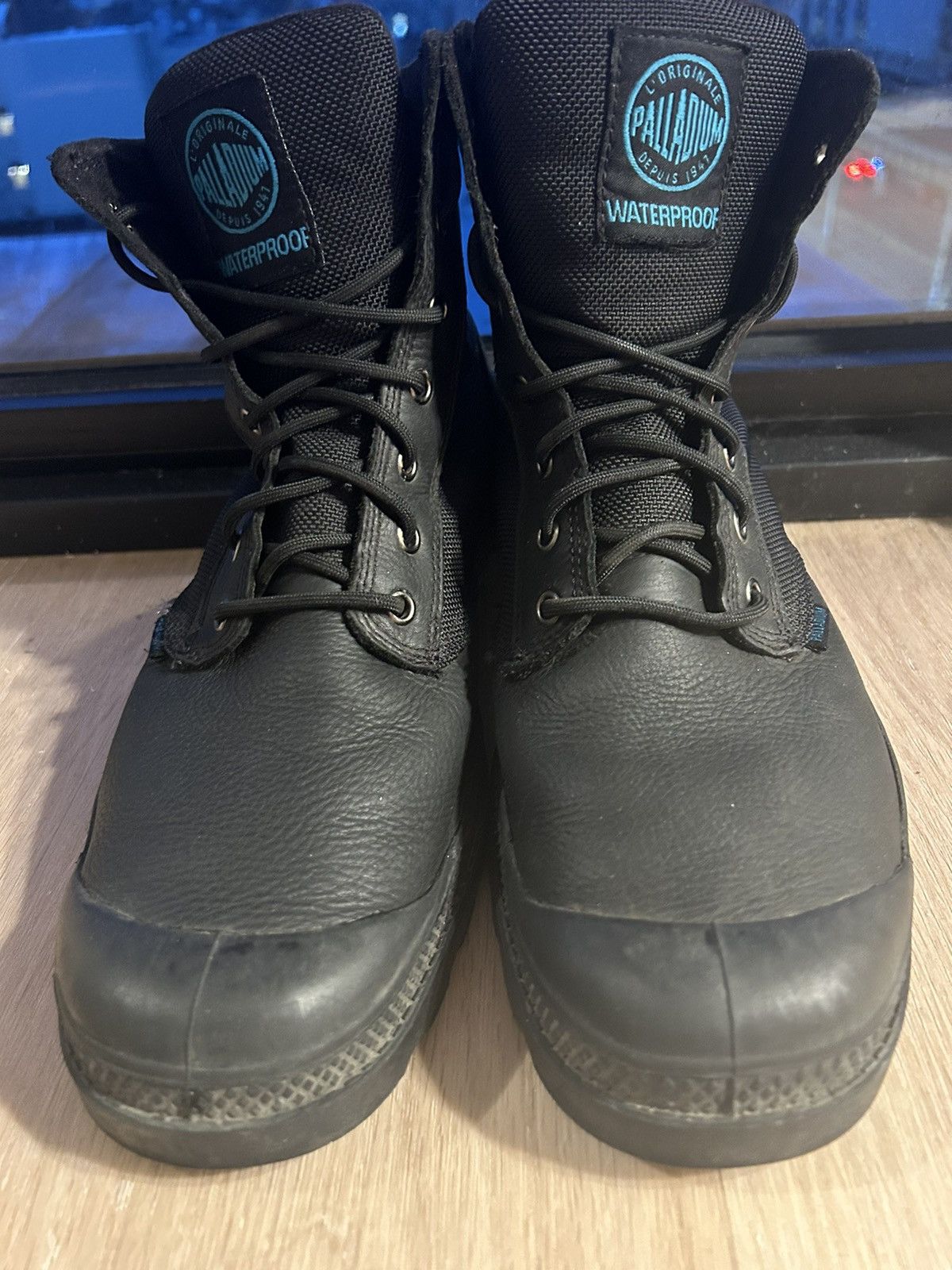 image of Palladium Waterproof Lace Up Boots in Black, Men's (Size 10)