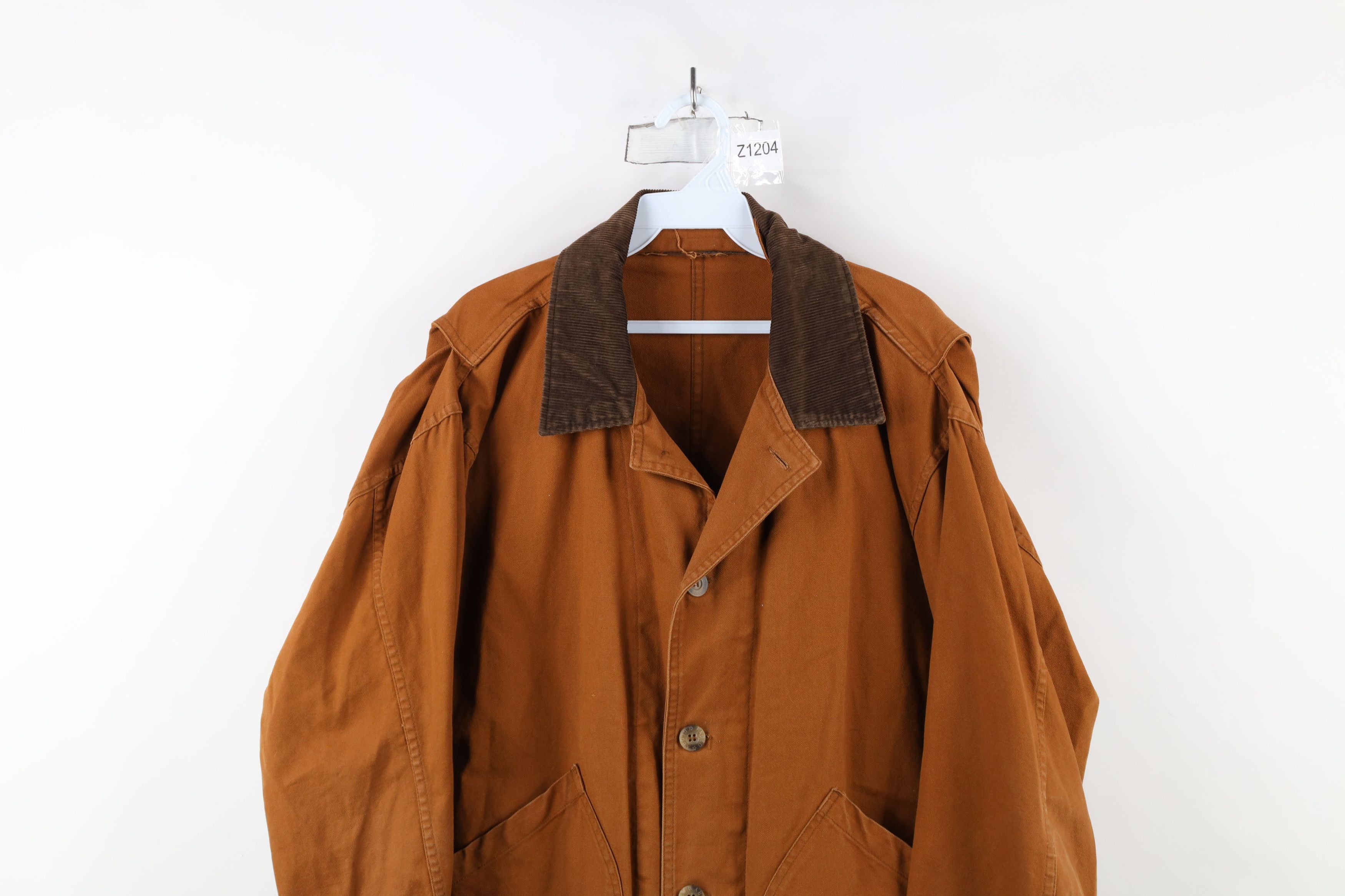 Vintage Vintage 90s Streetwear Corduroy Canvas Chore Barn Jacket Size US XXL / EU 58 / 5 - 2 Thumbnail