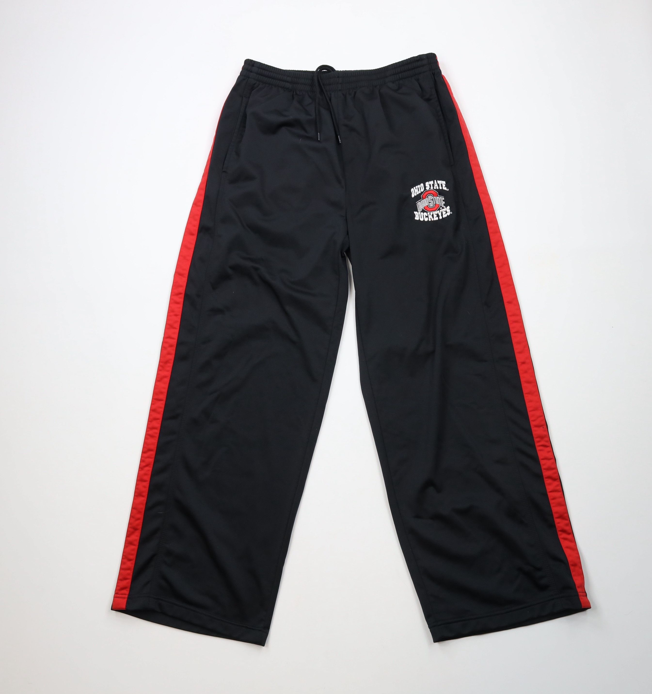 Vintage Vintage 90s Ohio State University Wide Leg Sweatpants Black Size US 36 / EU 52 - 1 Thumbnail