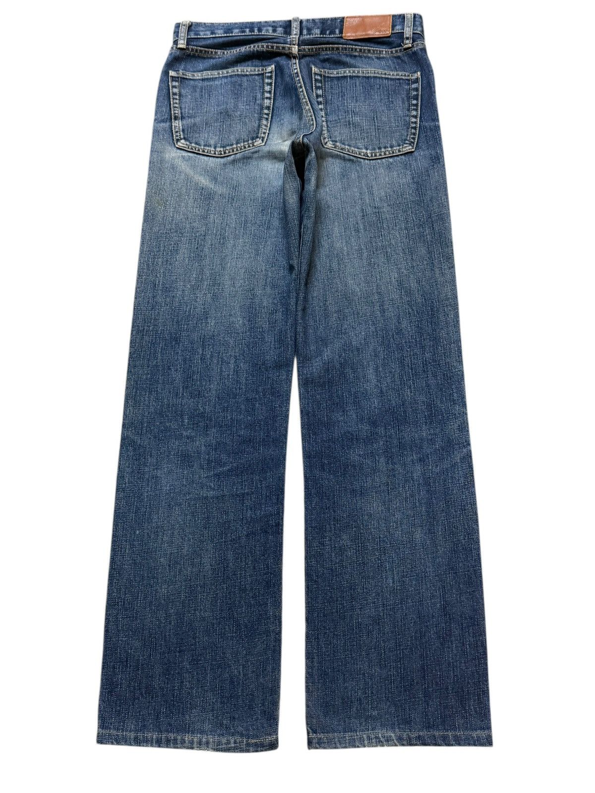 Uniqlo Vintage Y2K Uniqlo Blue Faded Wash Whisker Straight Loose Size US 30 / EU 46 - 2 Thumbnail