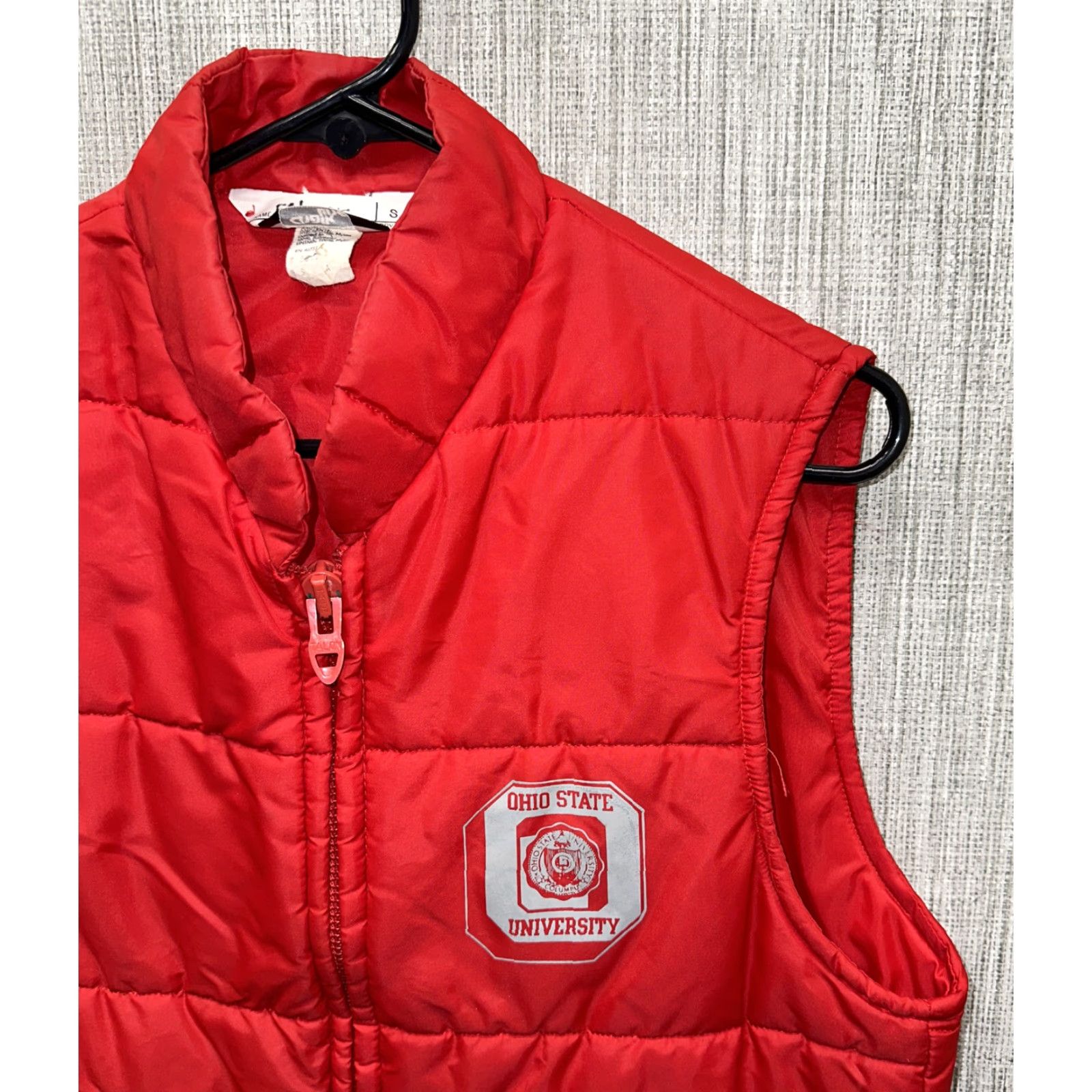 Chalk Line VINTAGE Chalkline OHIO State Full Zip Vest Mens Size S Red Nylon Size US S / EU 44-46 / 1 - 2 Thumbnail