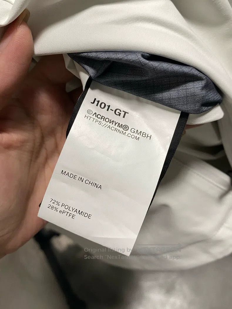Acronym Acronym White Windbreaker Size US M / EU 48-50 / 2 - 6 Thumbnail