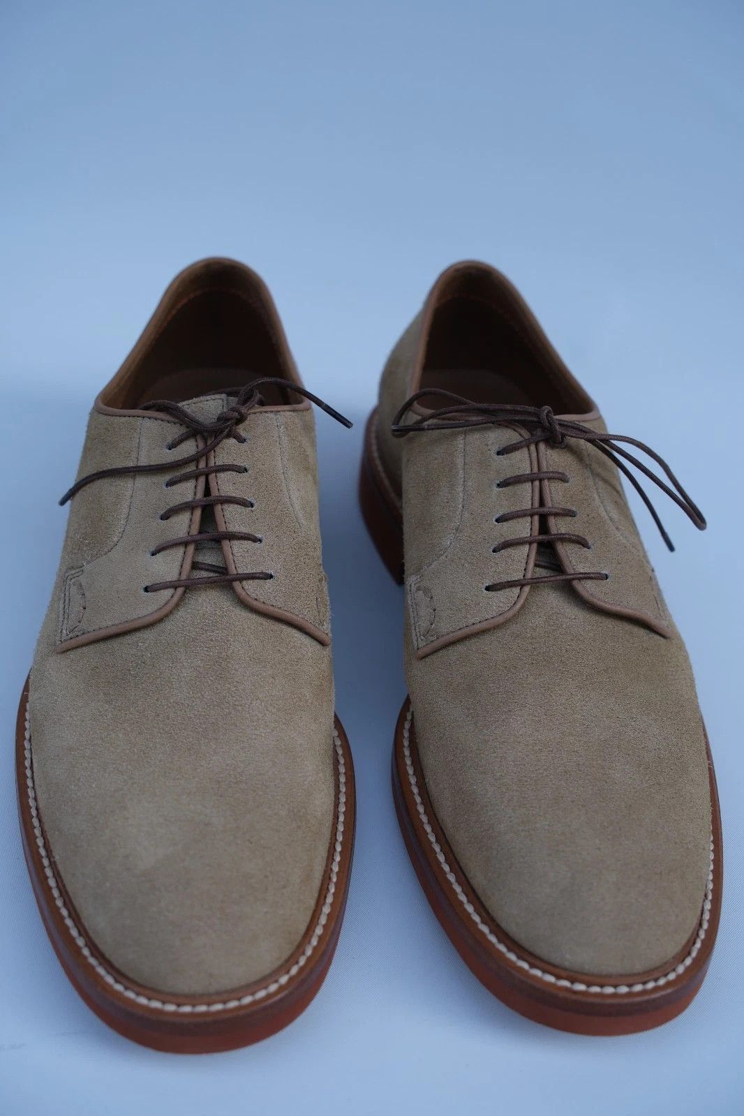 Santoni New Santoni Derby Suede Beige UK 9 US 10 EU 43 Size US 10 / EU 43 - 2 Thumbnail