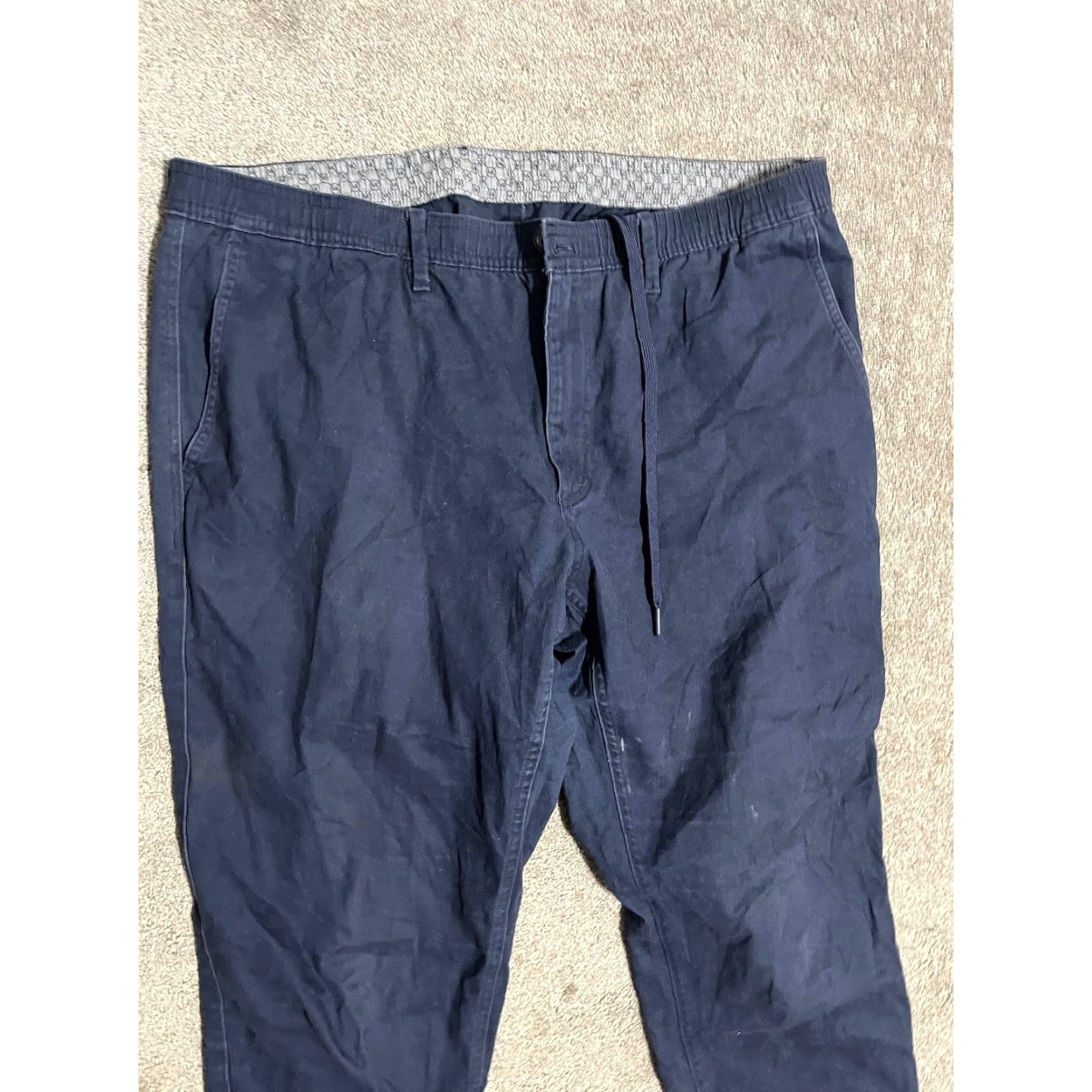 Michael Kors Michael Kors Mens Joggers XL Navy Blue Solid Check Pattern Size US 36 / EU 52 - 2 Thumbnail