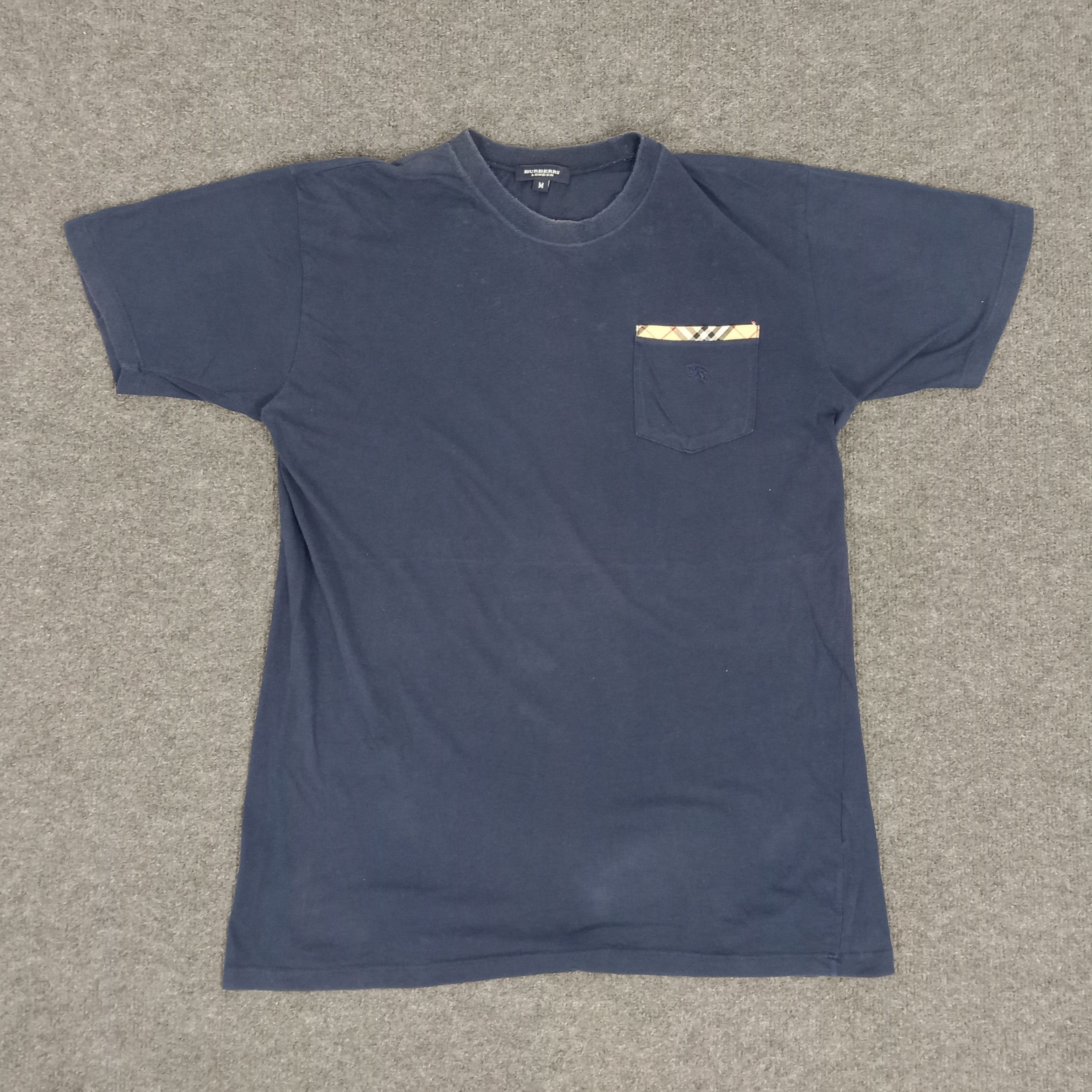 Burberry × Vintage Burberry London Nova Check Pocket Tshirt Size US M / EU 48-50 / 2 - 1 Thumbnail