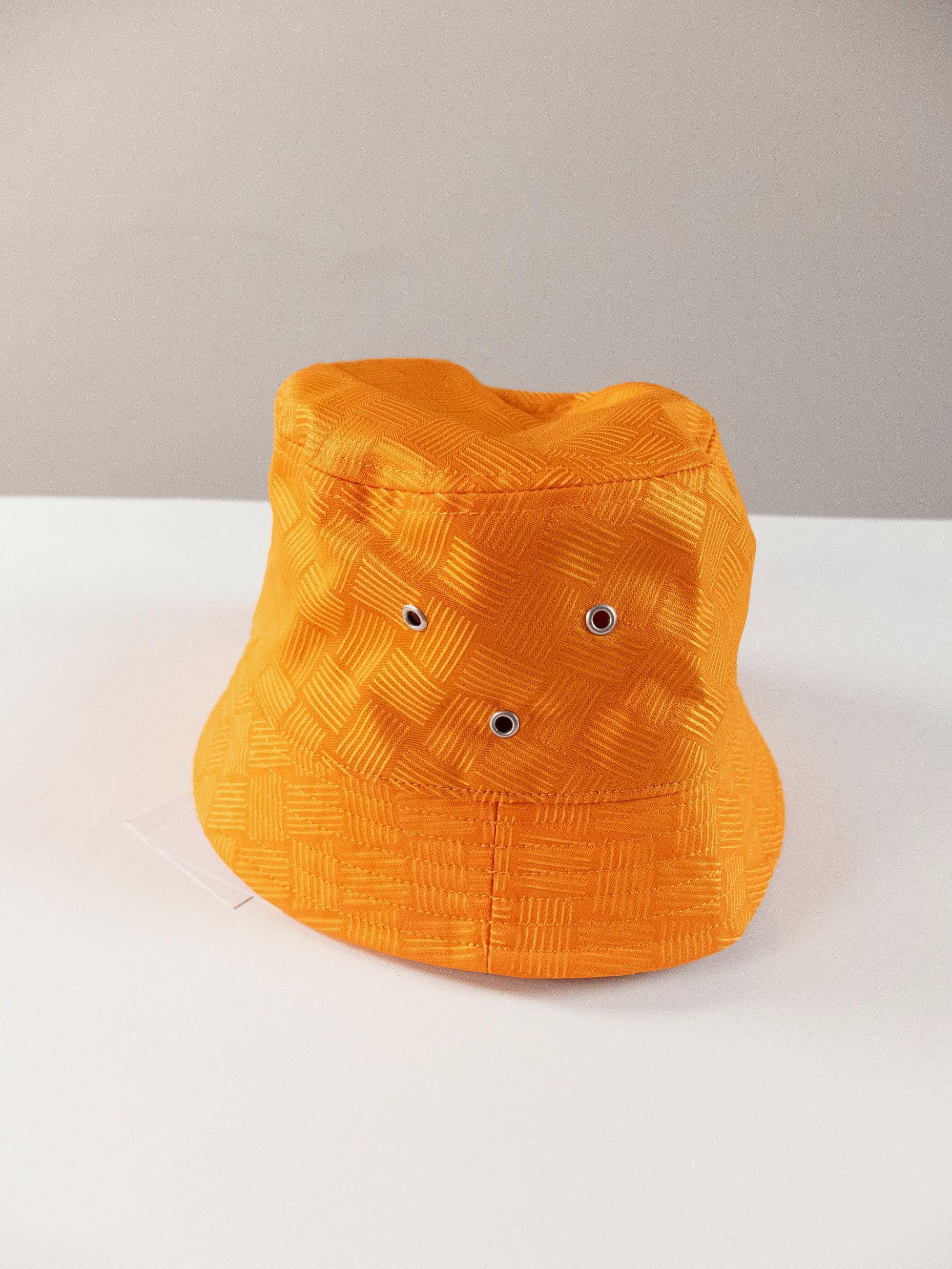 Bottega Veneta BOTTEGA VENETA intrecciato pattern orange bucket hat Medium Size ONE SIZE - 3 Thumbnail