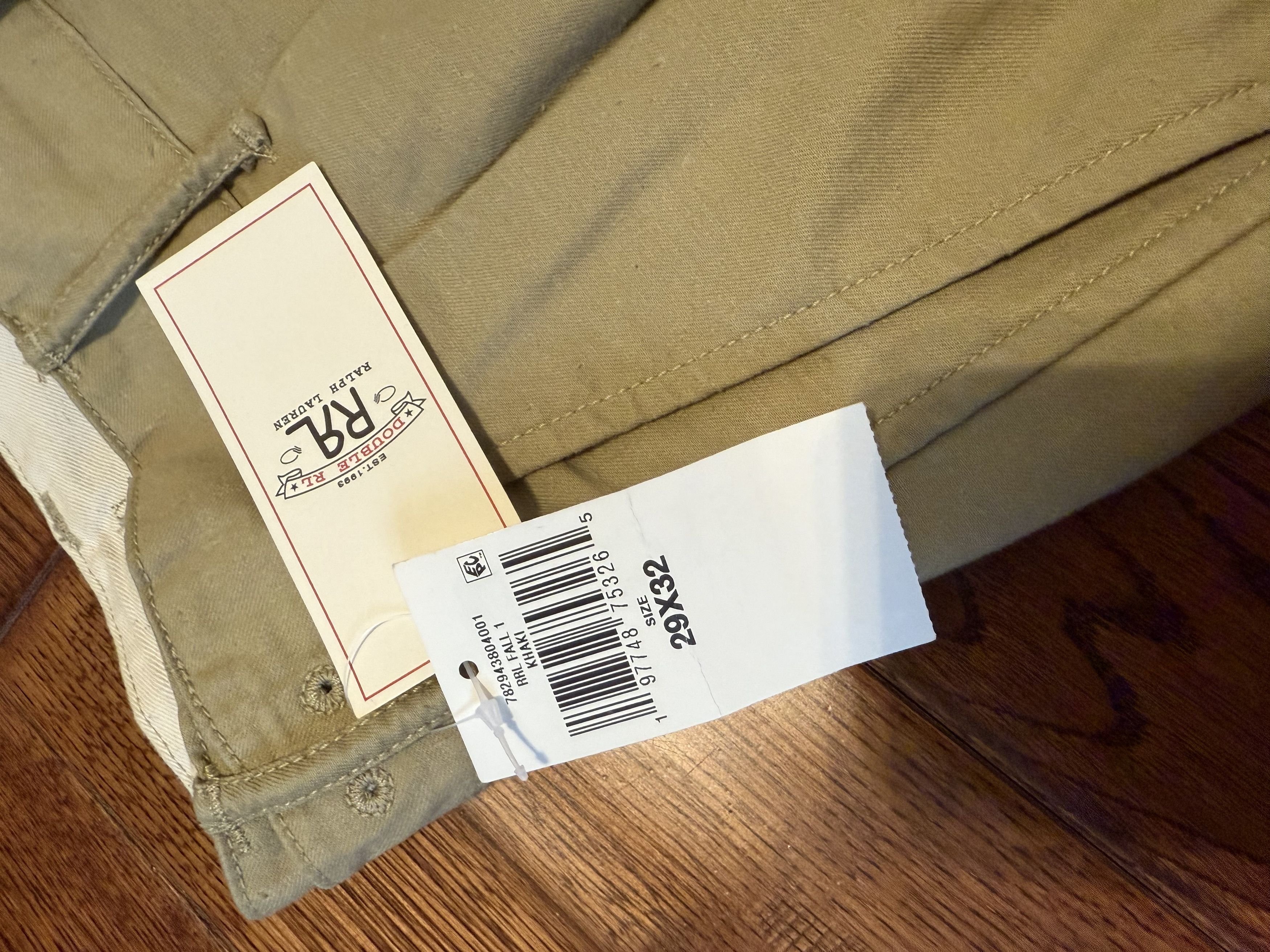 RRL Ralph Lauren Khaki Pleated Chino Trousers Size US 29 - 9 Thumbnail