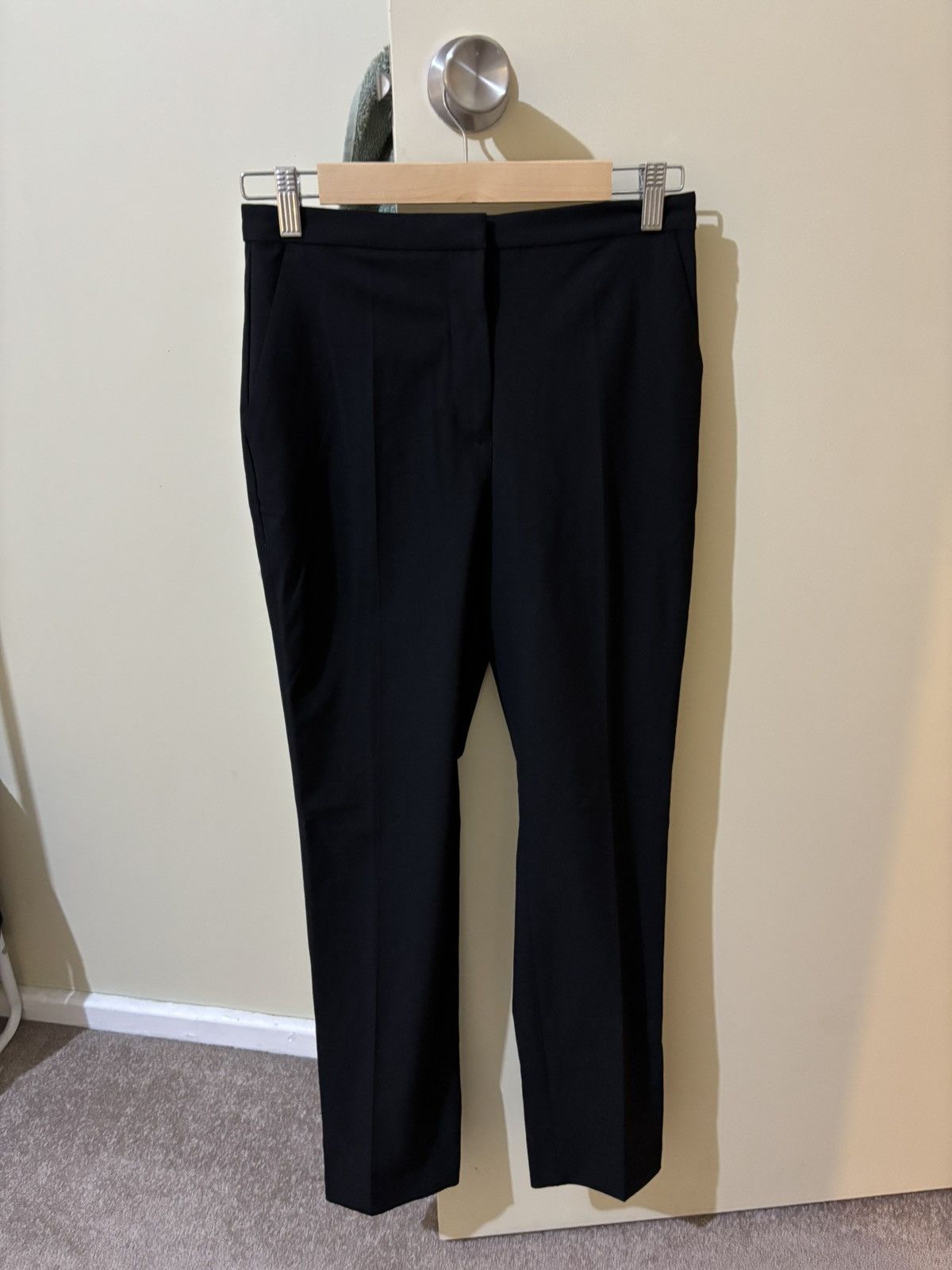 H&M Black Straight Leg Trousers Size 27" / US 4 / IT 40 - 3 Thumbnail
