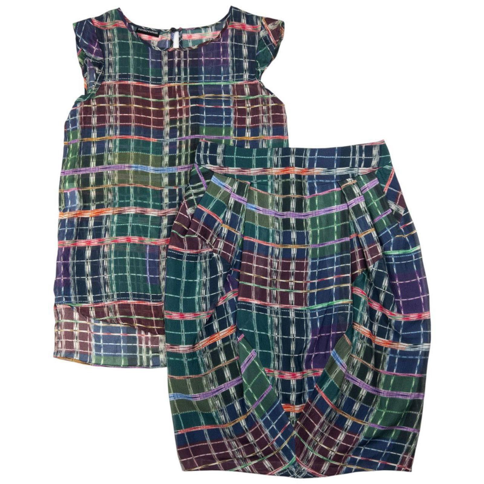 Vintage Emporio Armani Top & Skirt Matching Set Size M