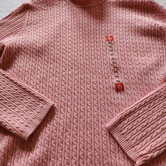 Vintage Anne Klein Sport Stretch Pink Turtleneck Long Sleeve Sz. XL Size XL / US 12-14 / IT 48-50 - 8 Thumbnail