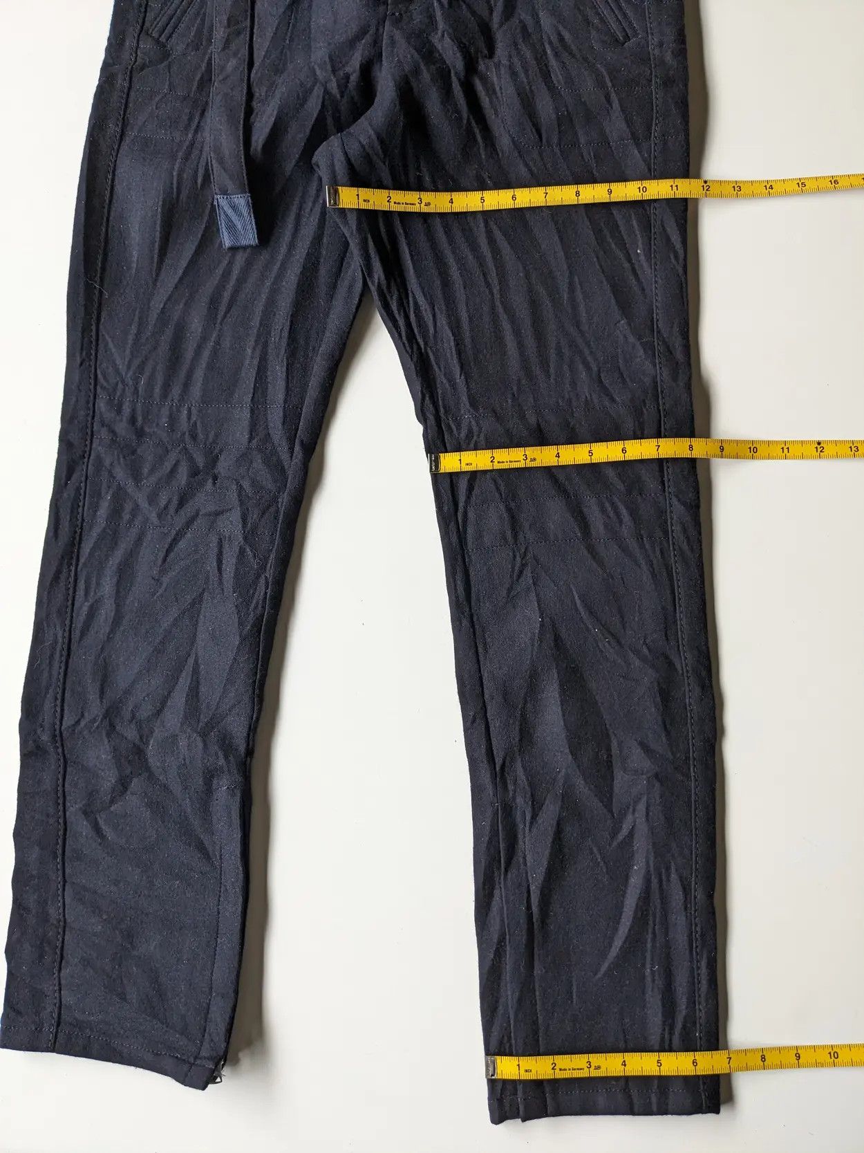 Sacai AW20 Runaway Sacai wool melton pant dark blue Size US 35 - 11 Thumbnail