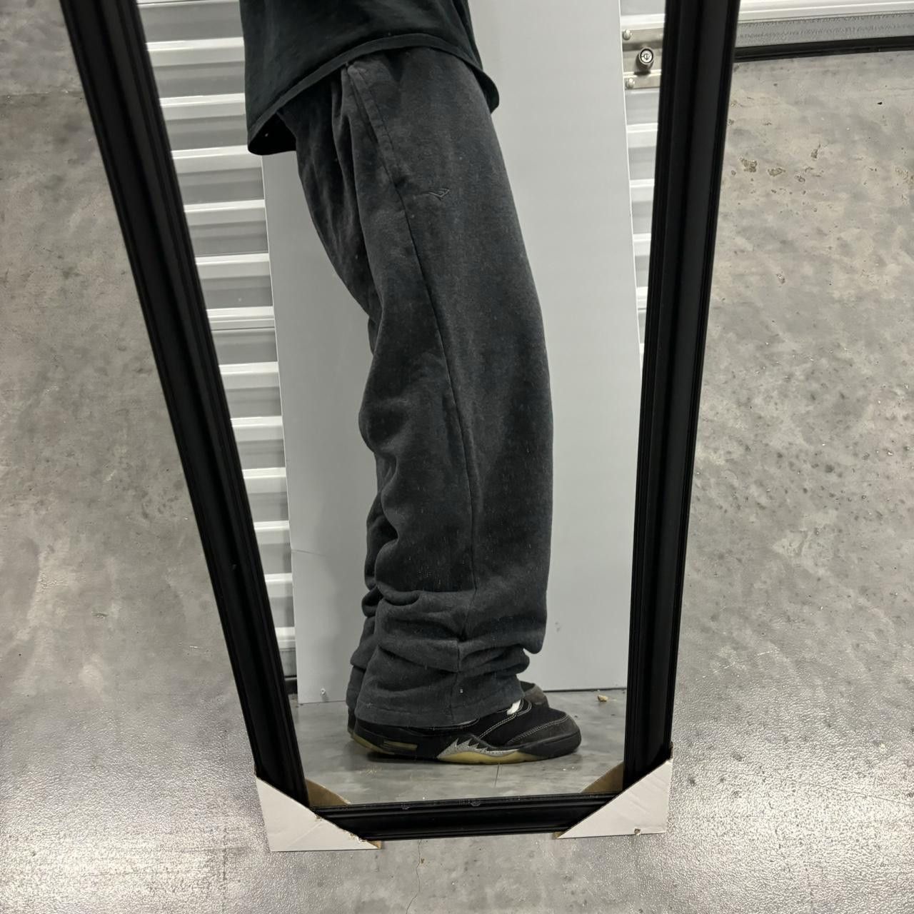 Japanese Brand × Vintage Crazy Vintage Y2K/2000s Baggy Dark Grey Skater Essential Sweatpants! Size US 36 / EU 52 - 2 Thumbnail