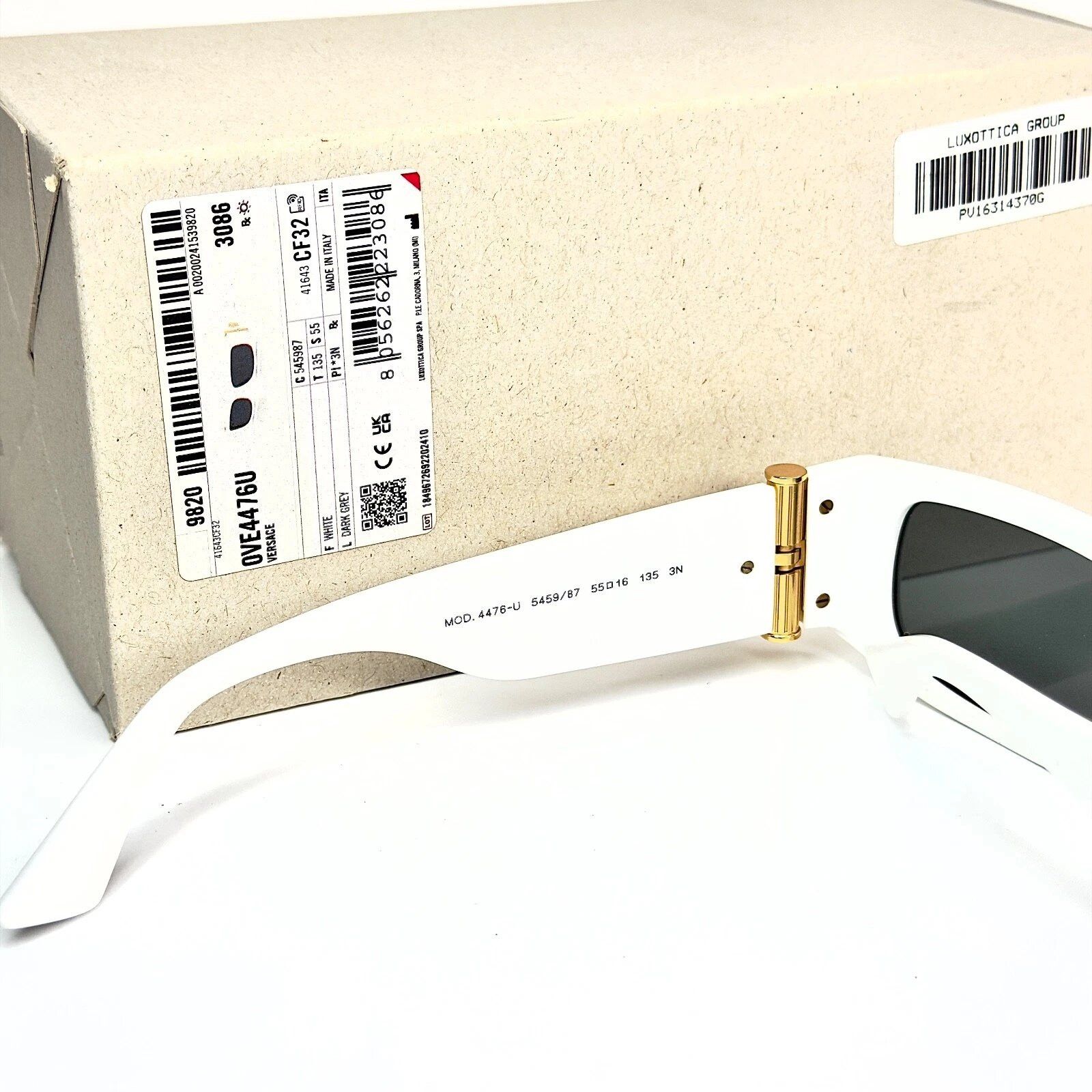 Versace VERSACE VE4476U MEDUSA Stud Gold White 4476 Bold Unisex Size ONE SIZE - 7 Thumbnail