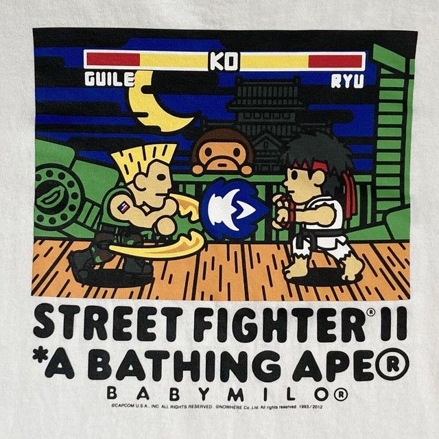 Bape BAPE × CAPCOM Street Fighter 2 Milo T-shirt a bathing ape Size US M / EU 48-50 / 2 - 2 Thumbnail