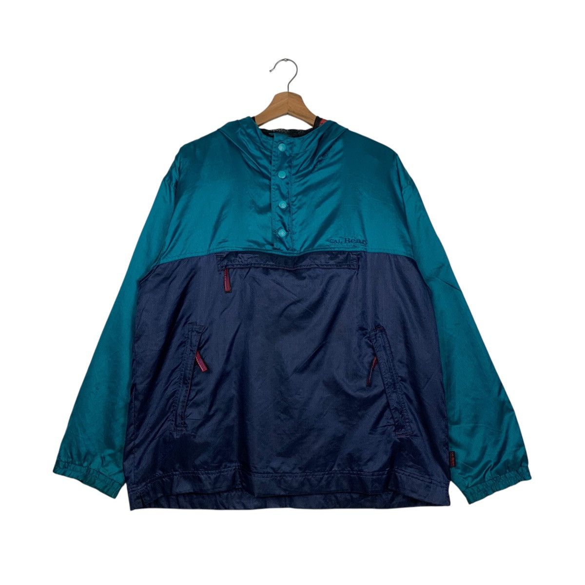 Vintage CAL BEAR USA Half Button Pullover Nylon Jacket #2769-C125 Size US M / EU 48-50 / 2 - 8 Thumbnail