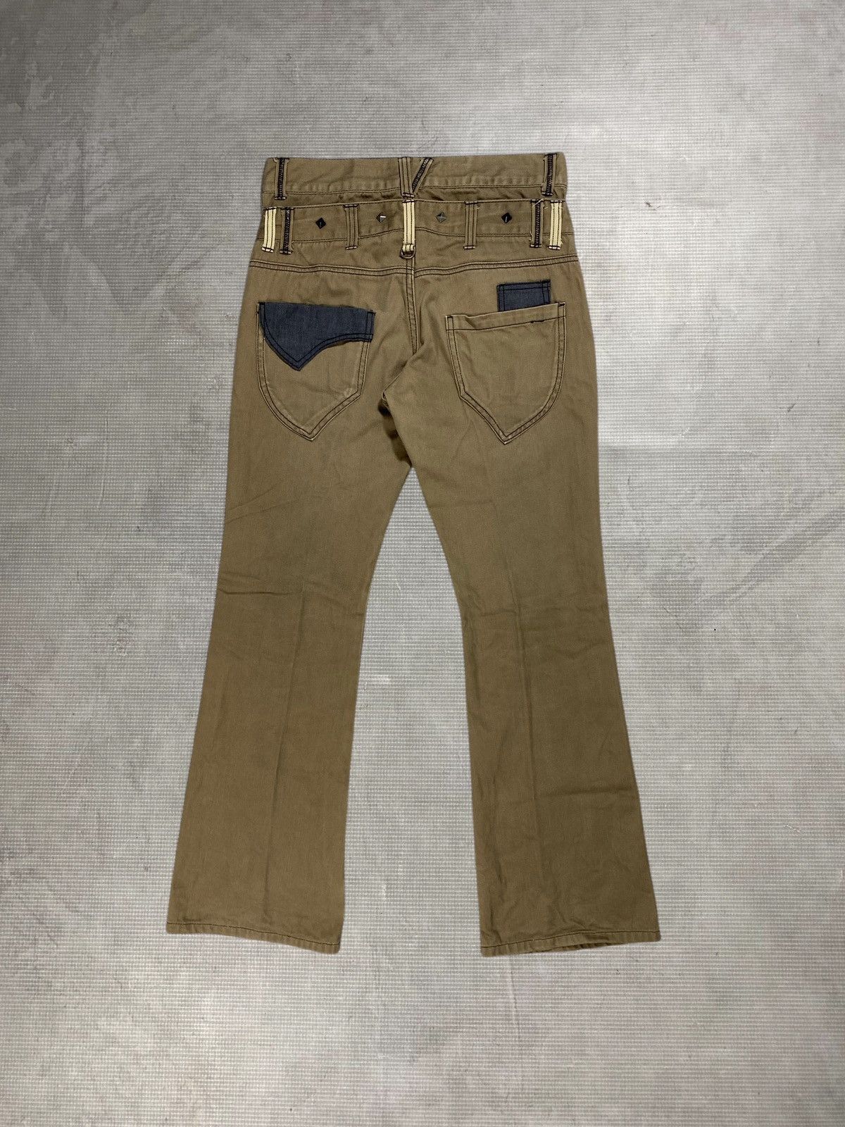 If Six Was Nine × Japanese Brand × Le Grande Bleu (L.G.B.) Blom by blue double waist faded flare jeans Size US 32 / EU 48 - 2 Thumbnail