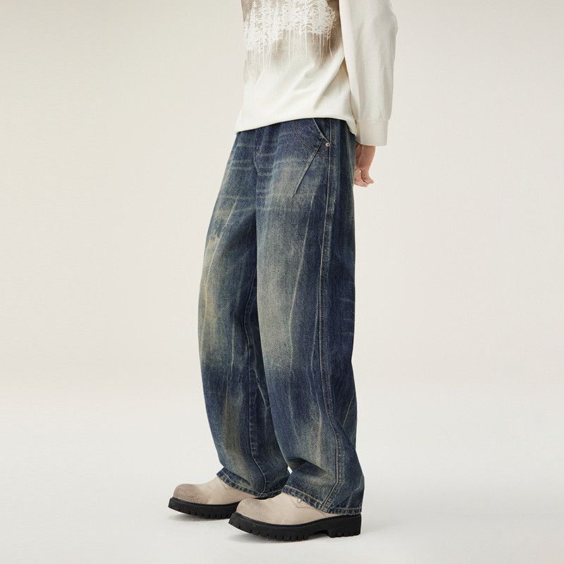 Vintage Men's American street straight loose retro gradient jeans Size US 32 / EU 48 - 3 Thumbnail