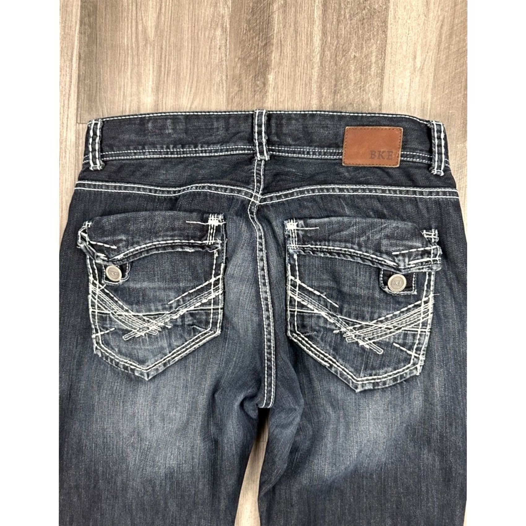 BKE BKE Denim Jeans Bootcut Regular 32 Men Blue 32 Regular Leather? Size US 32 / EU 48 - 4 Thumbnail