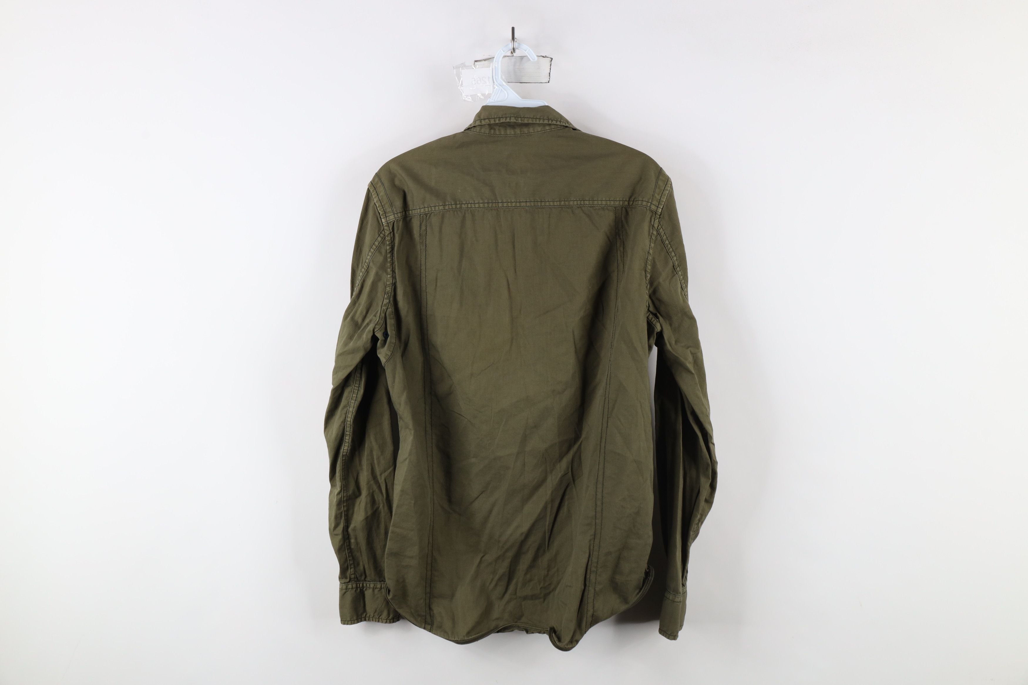 Armani Exchange × Vintage Armani Exchange Out Military Style Field Button Shirt Green Size US XS / EU 42 / 0 - 9 Thumbnail
