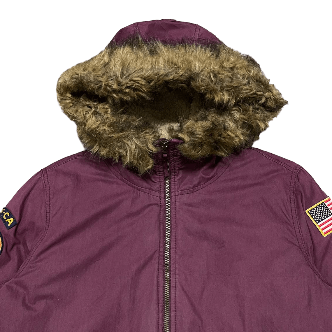 Gap Vintage Gap Military Fur Bomber Hooded Jacket Size US S / EU 44-46 / 1 - 5 Thumbnail