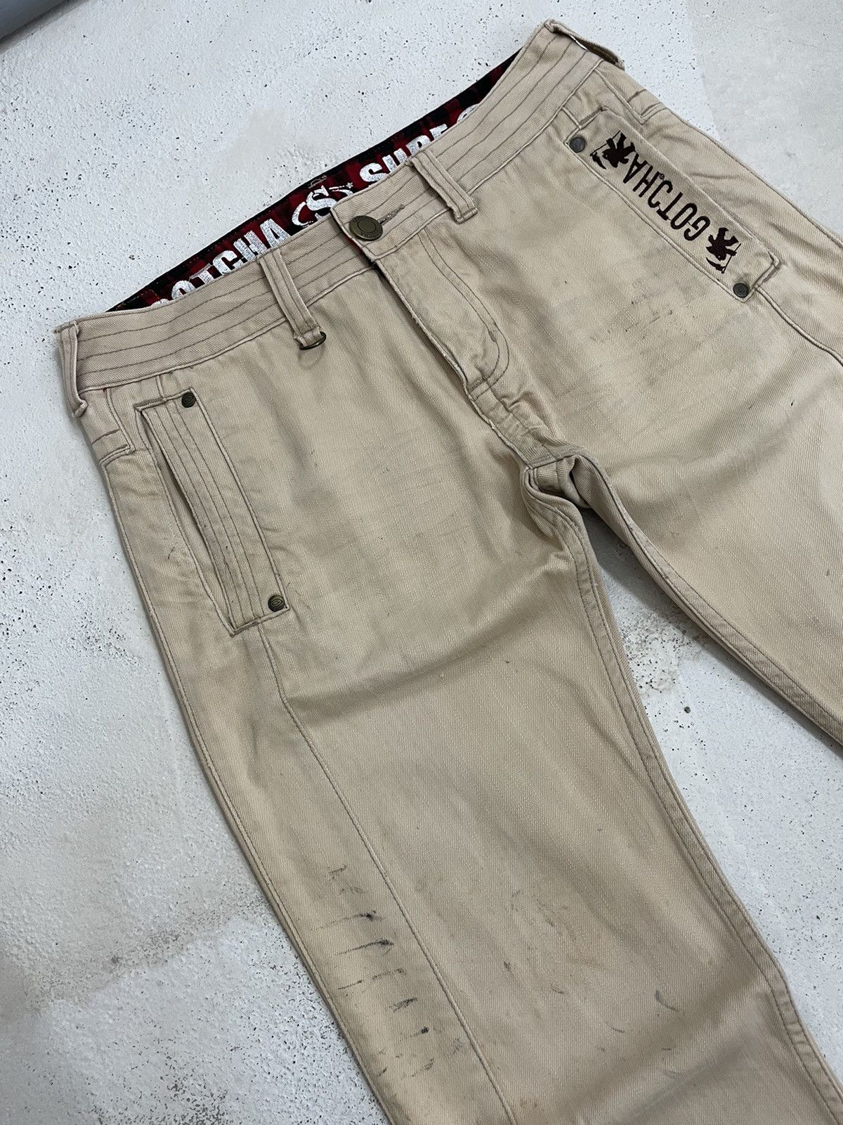 Gotcha Gotcha Surf Y2K Style Hawaii Design Oil Mark Pants Size US 31 - 3 Thumbnail