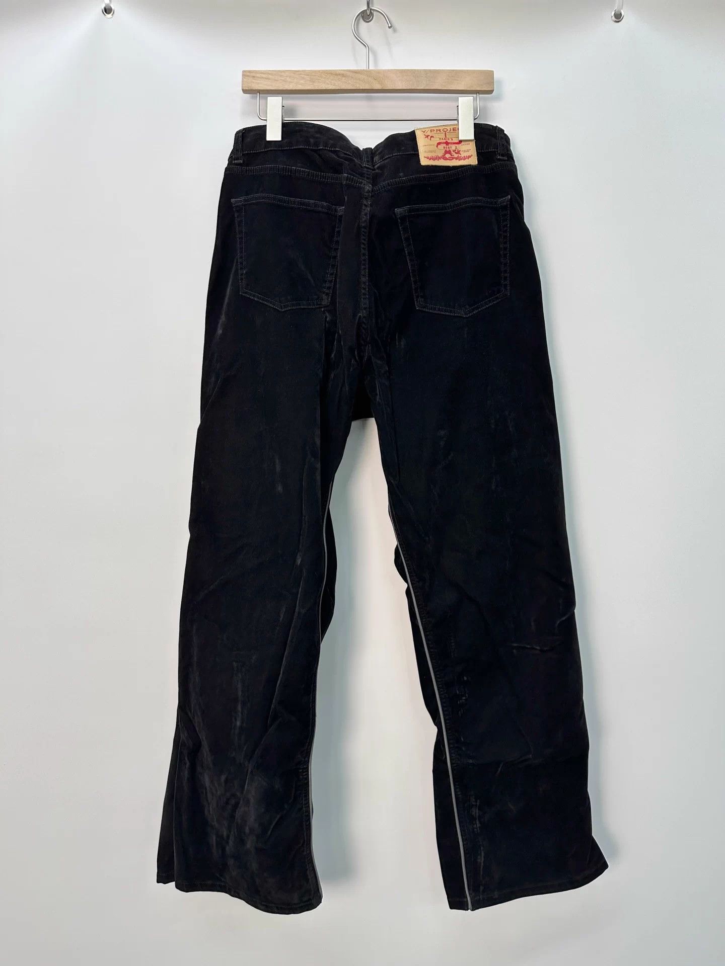 Y/Project Y/Project Deconstructed Velvet Wide Leg M New Size US 32 / EU 48 - 3 Thumbnail