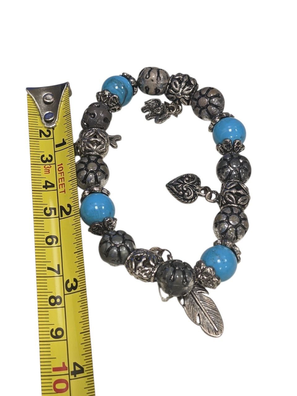 Japanese Brand GORO’S INSPIRED SILVER FEATHER CHARM BRACELET Size ONE SIZE - 4 Thumbnail
